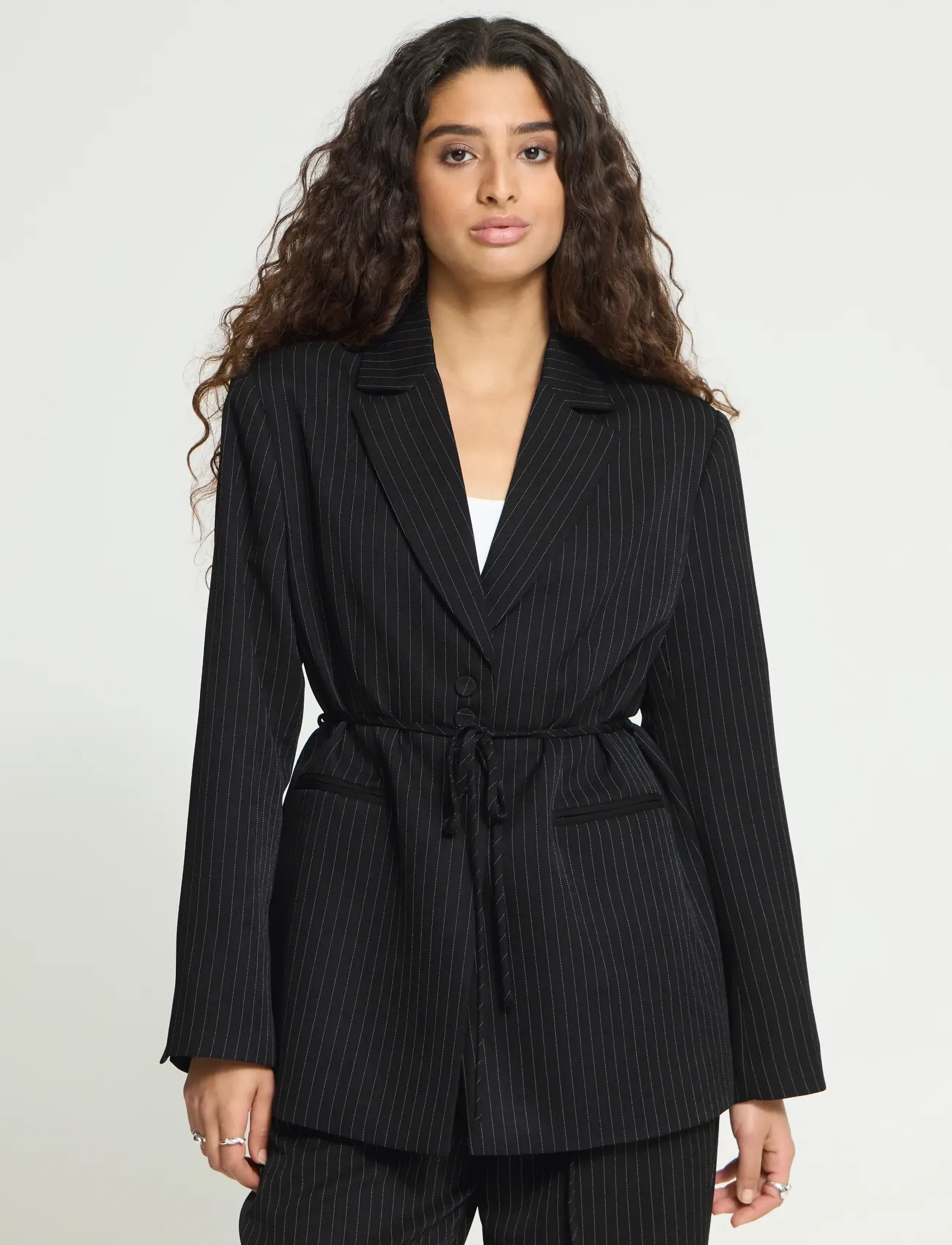 ICHI - IHILYANA BL - black / birch pinstripe - 5