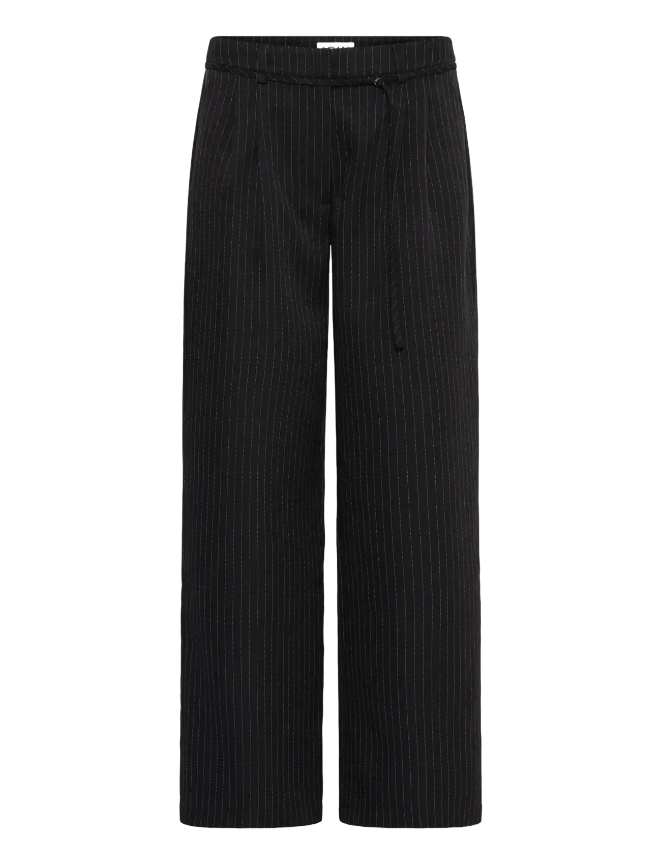 ICHI - IHILYANA PA - hosen mit weitem bein - black / birch pinstripe - 1
