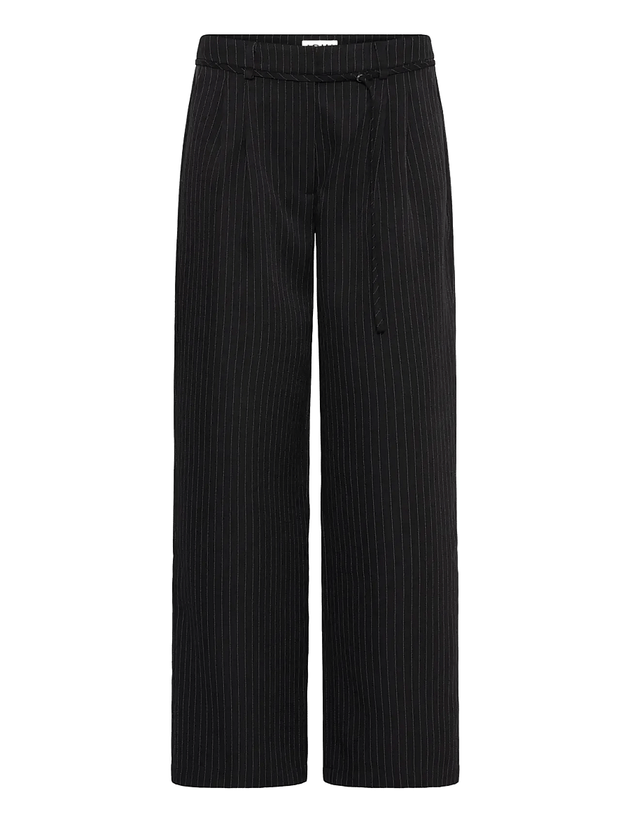 ICHI - IHILYANA PA - hosen mit weitem bein - black / birch pinstripe - 1