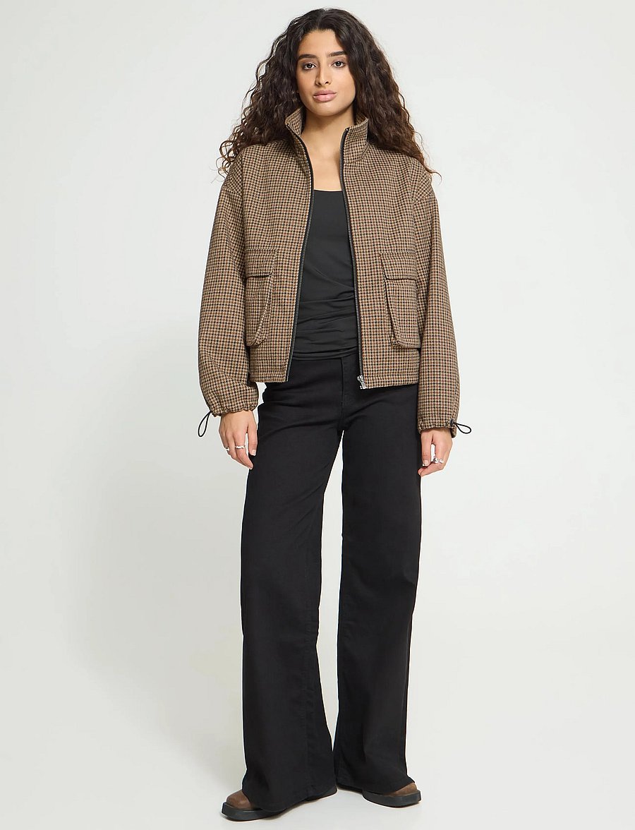 ICHI - IHESOLU JA - utility jackets - brown check - 4