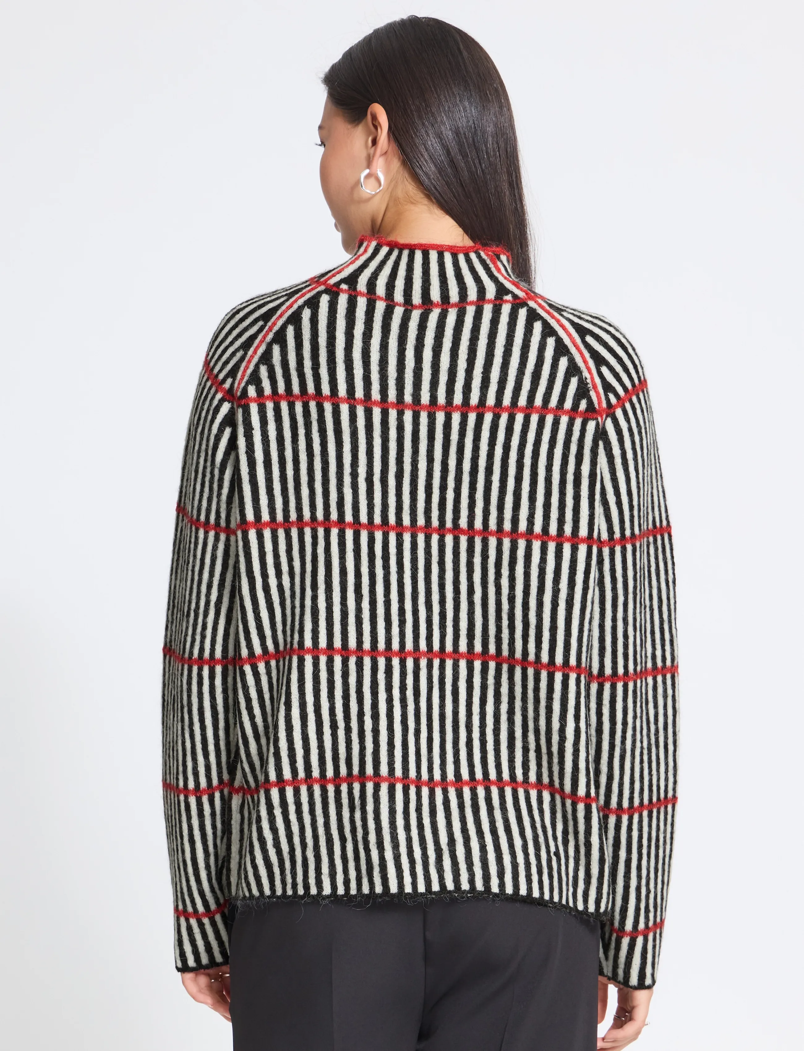 ICHI - IHKAMARA LS STRIPE6 - pullover - black white salsa stripe - 3