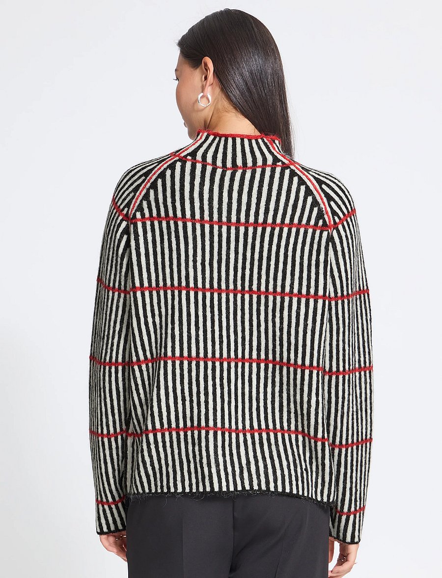 ICHI - IHKAMARA LS STRIPE6 - pullover - black white salsa stripe - 3