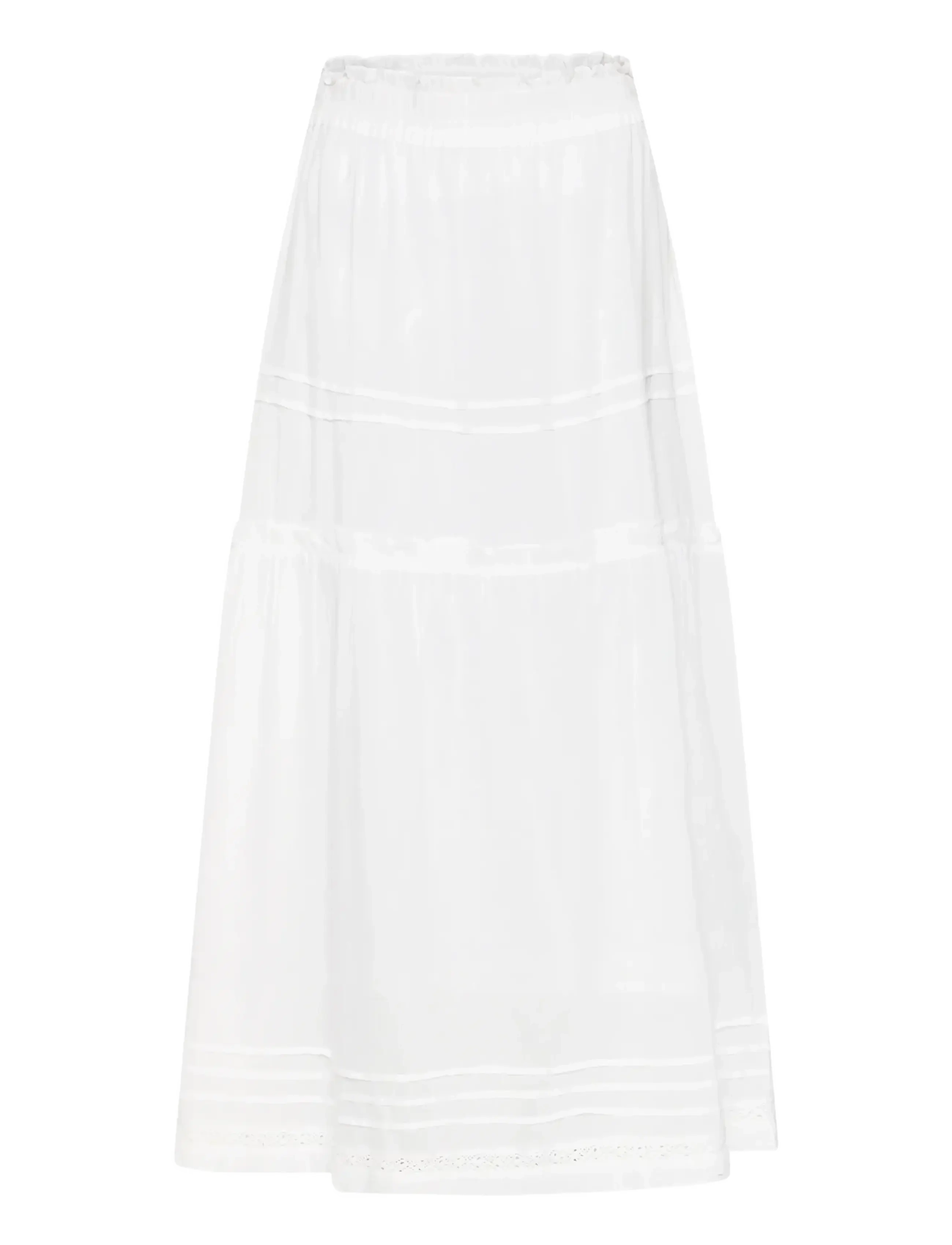 ICHI IHVOILANA SK - Midi skirts - CLOUD DANCER / white