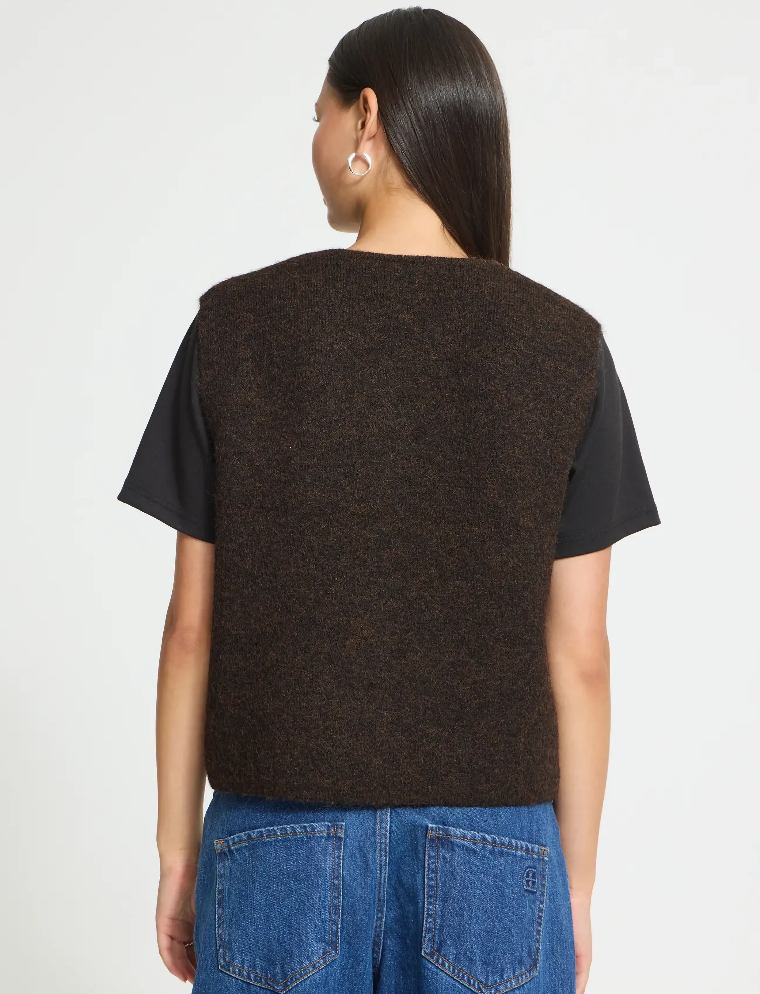 ICHI - IHPANORA WA - strickwesten - coffee bean melange - 3