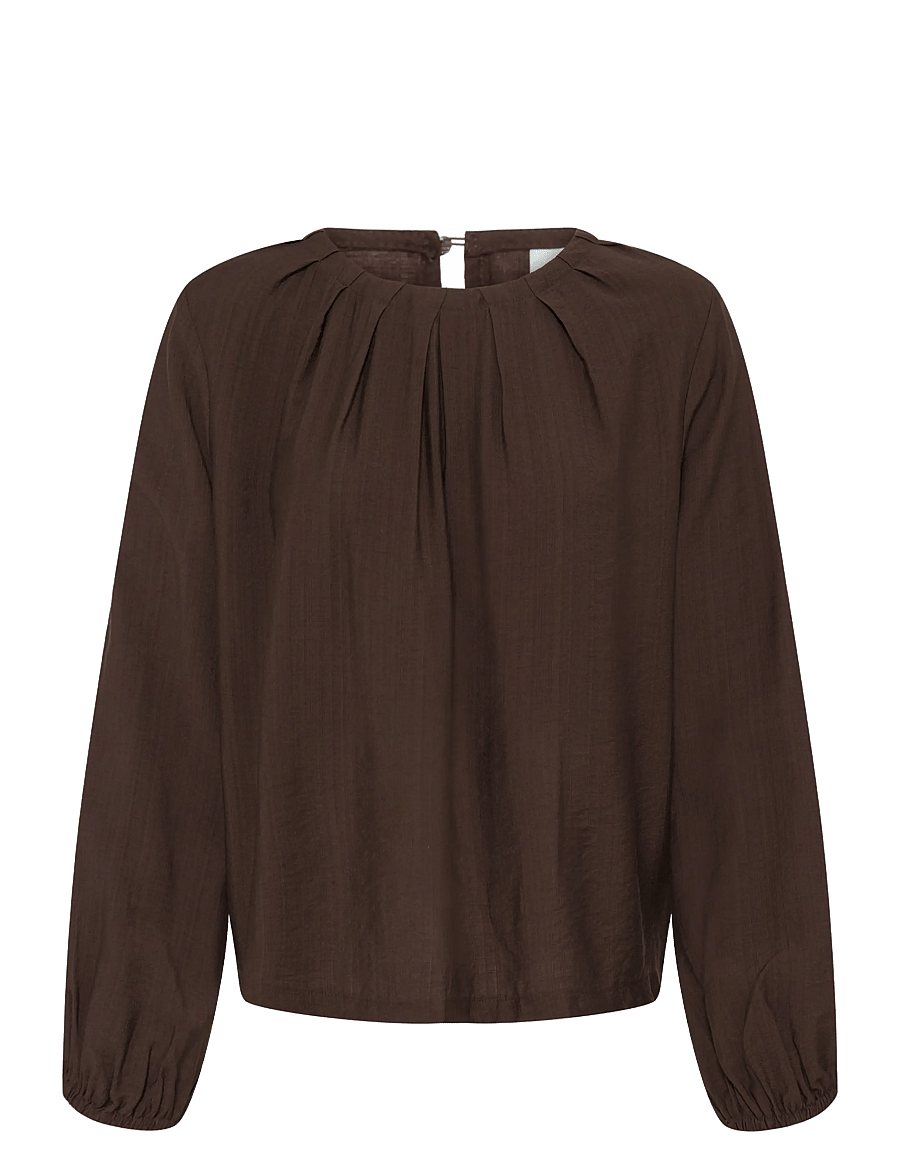 ICHI - IHIMELDA LS2 - long sleeved blouses - coffee bean - 0