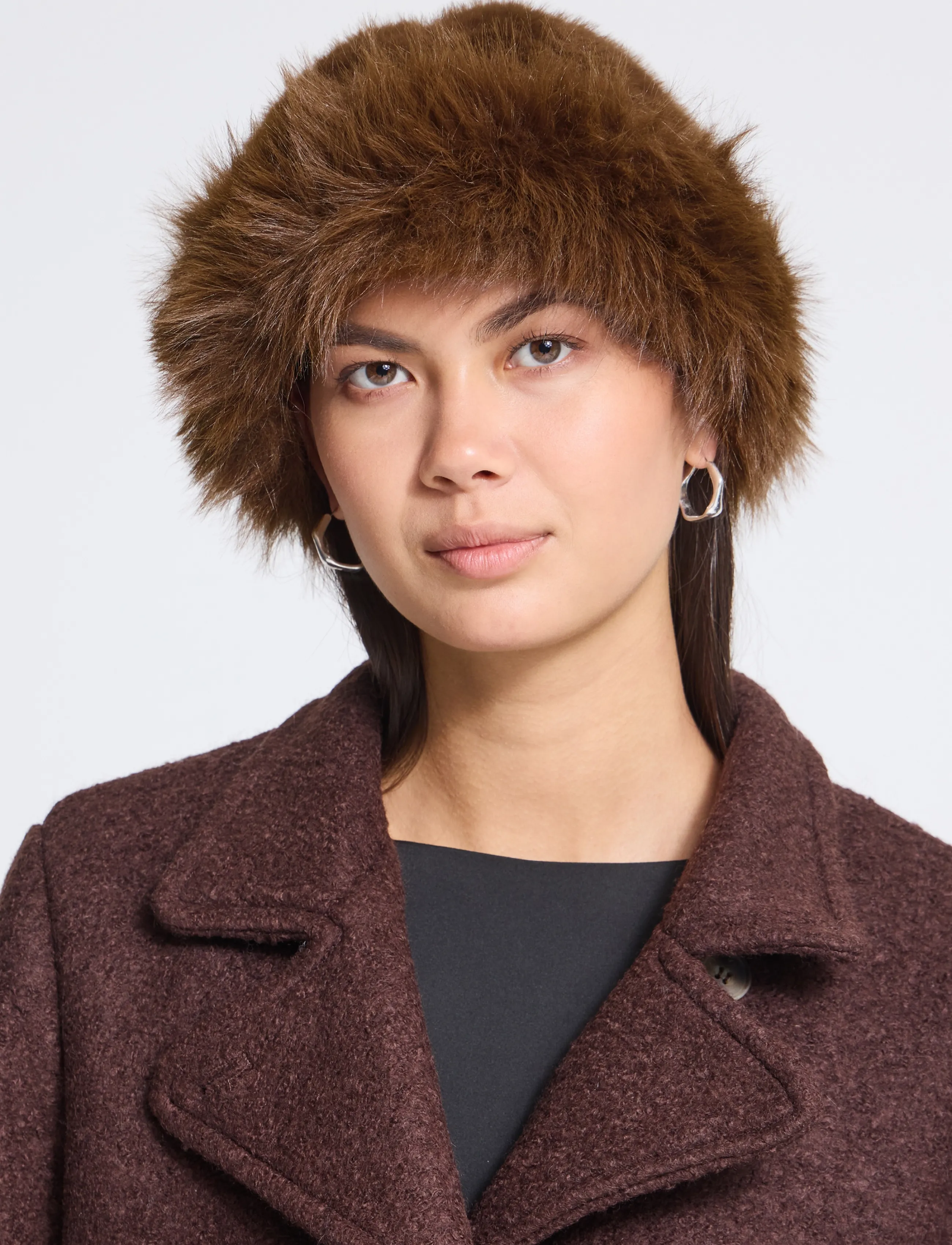 ICHI IAEBNA HOOD - ICHI - COFFEE BEAN / brown