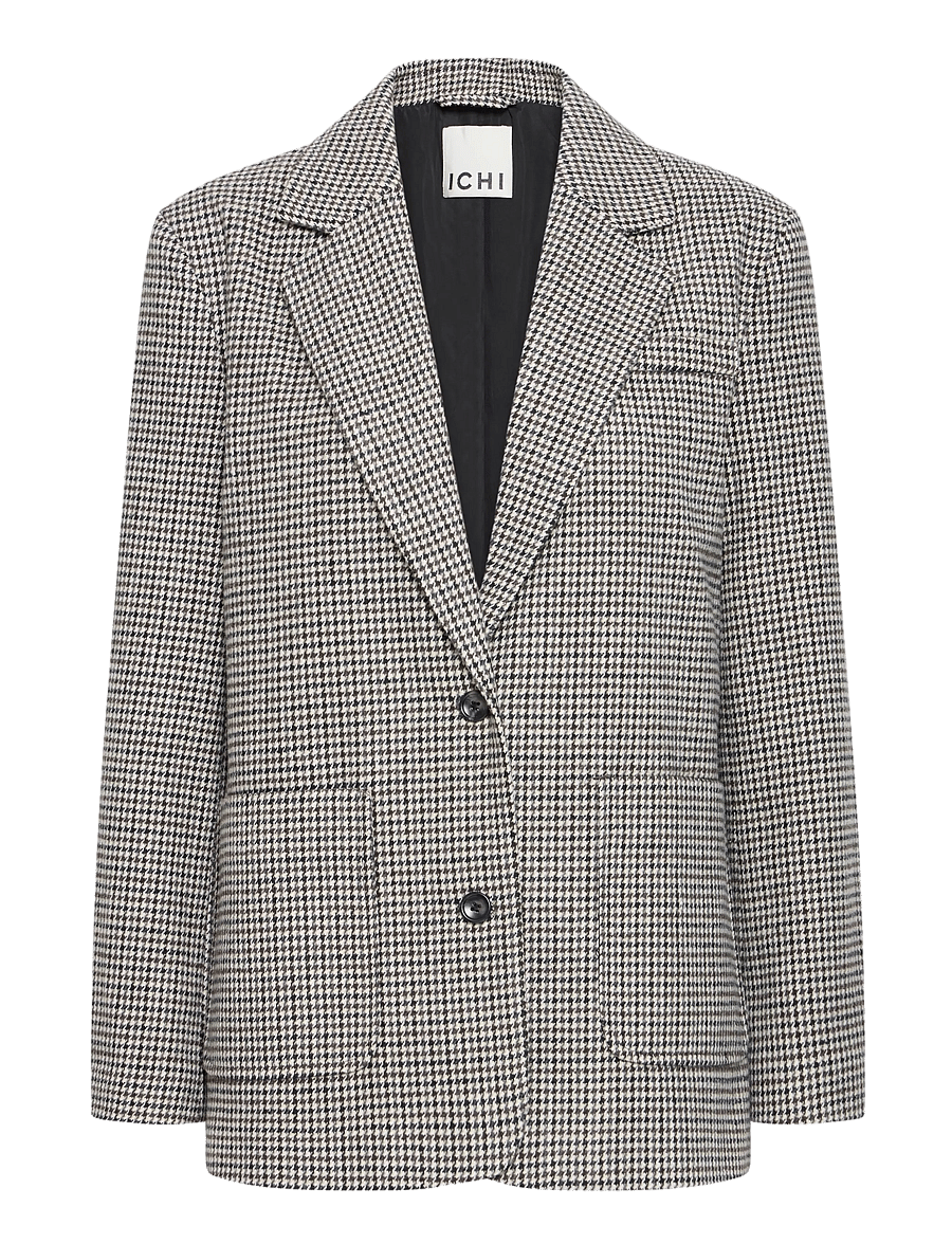 ICHI - IHLUBANA BL - single breasted blazers - grey check - 1