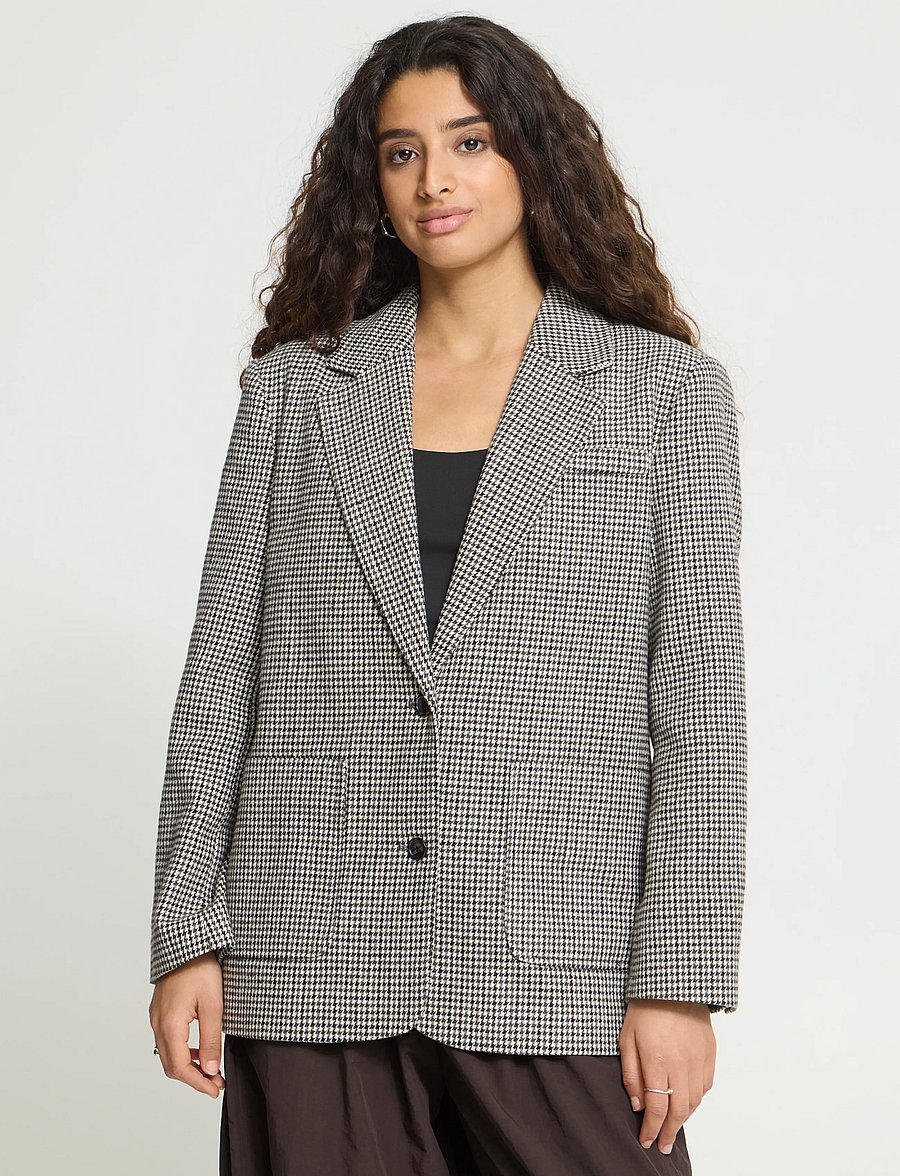 ICHI - IHLUBANA BL - single breasted blazers - grey check - 5
