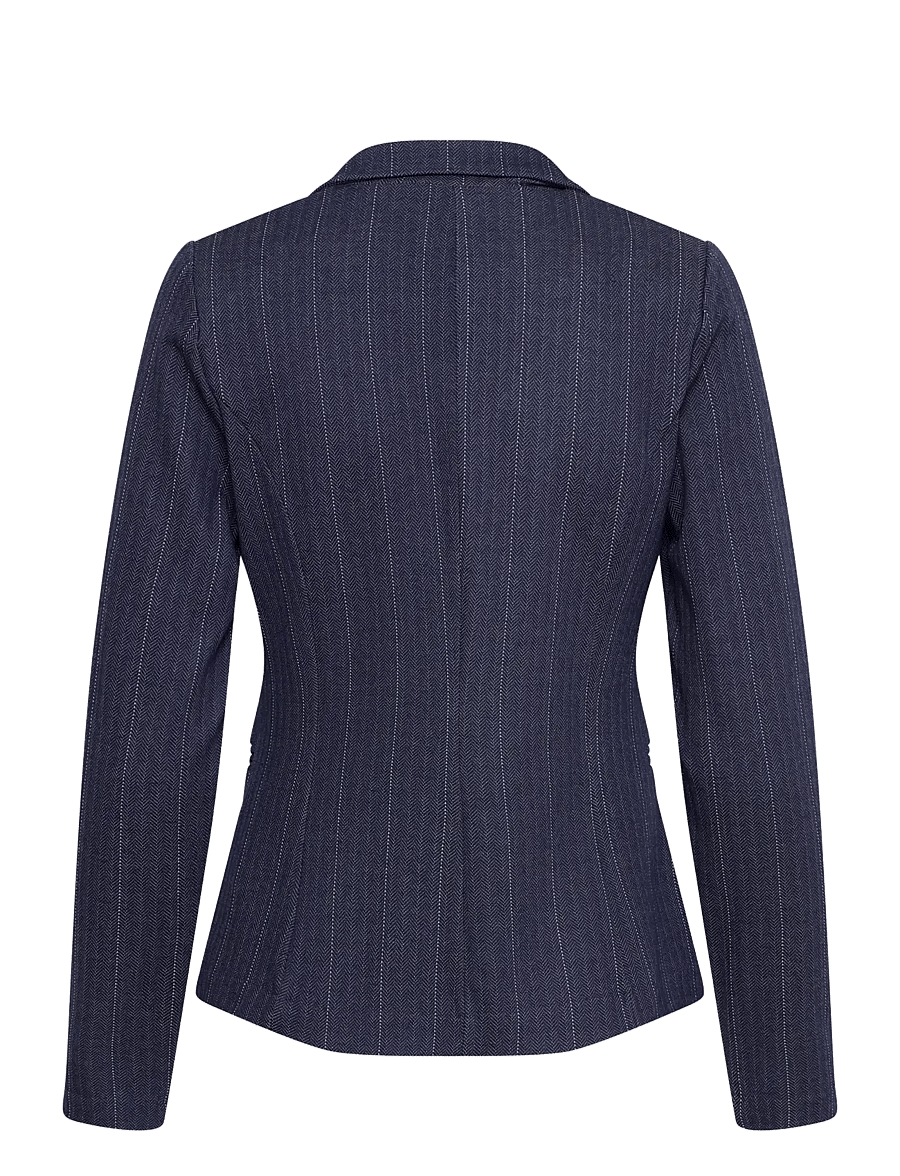 ICHI - IHKATE PINELLE BL - single breasted blazers - dark blue jacquard stripe - 2