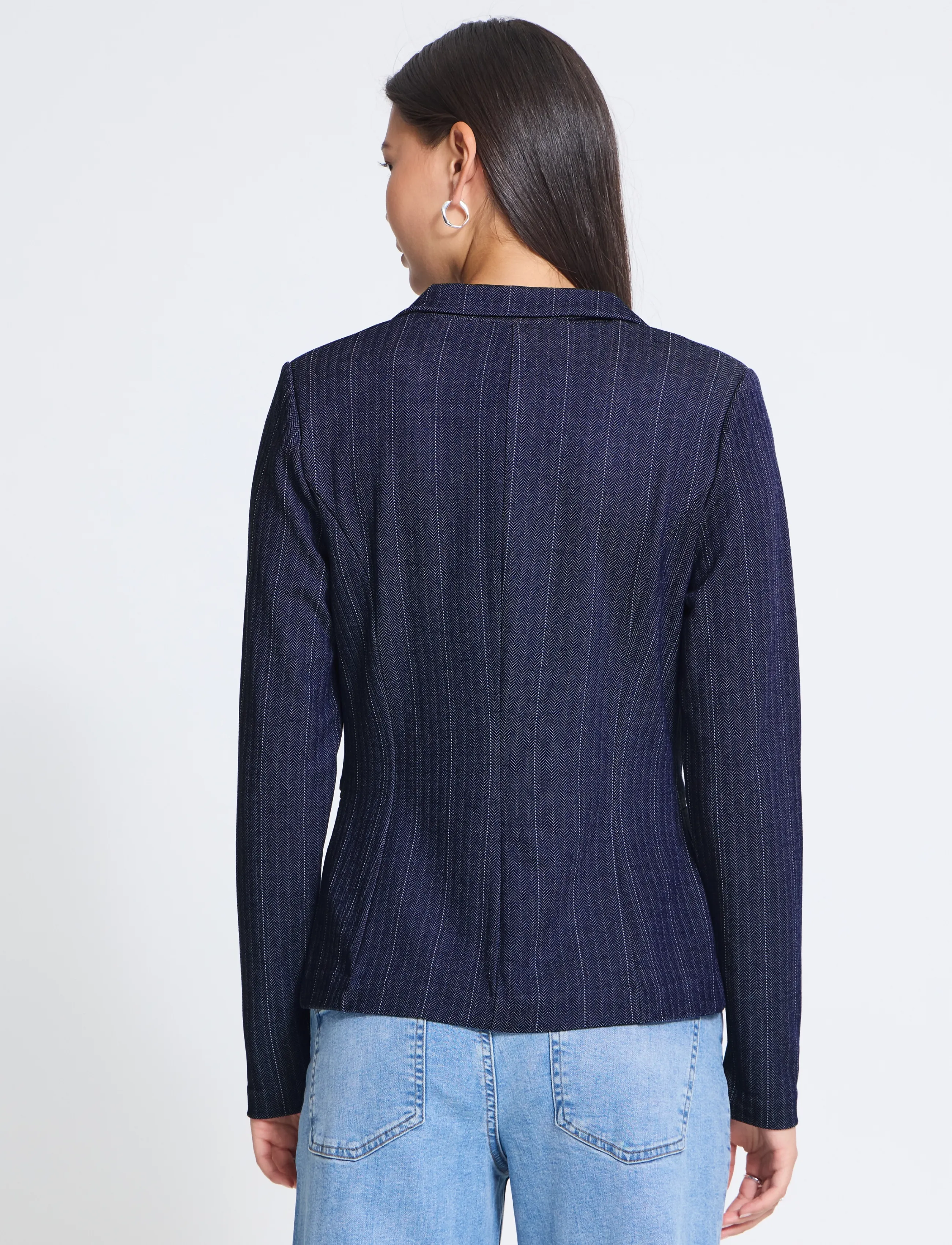 ICHI - IHKATE PINELLE BL - dark blue jacquard stripe - 3