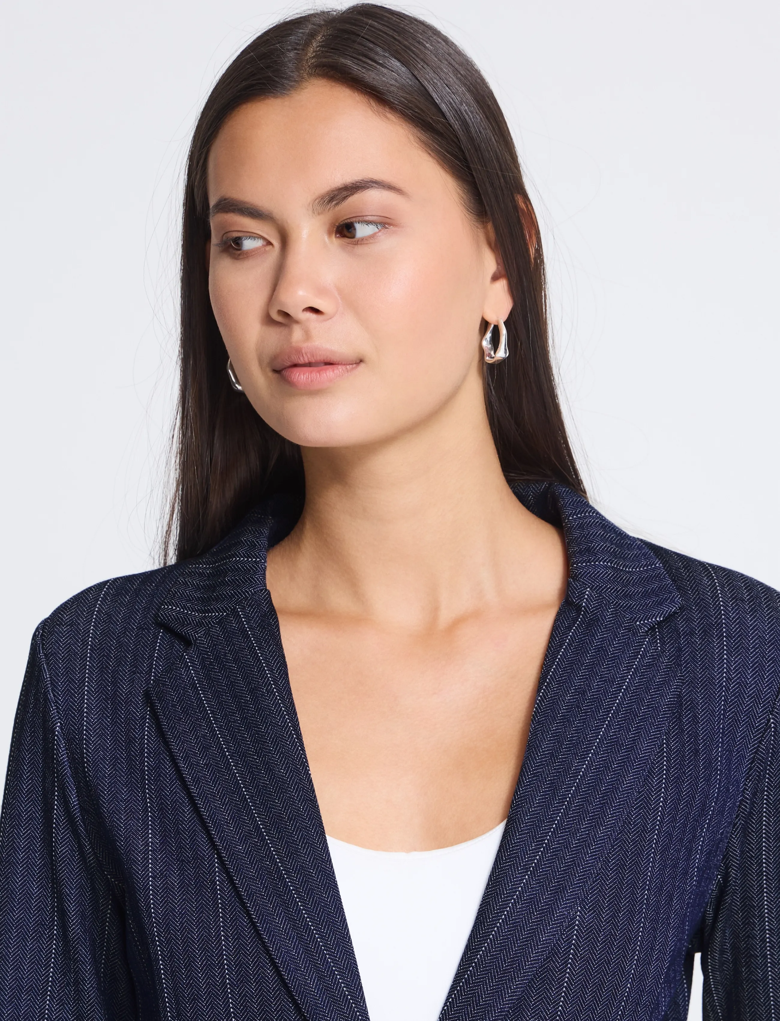 ICHI - IHKATE PINELLE BL - dark blue jacquard stripe - 4