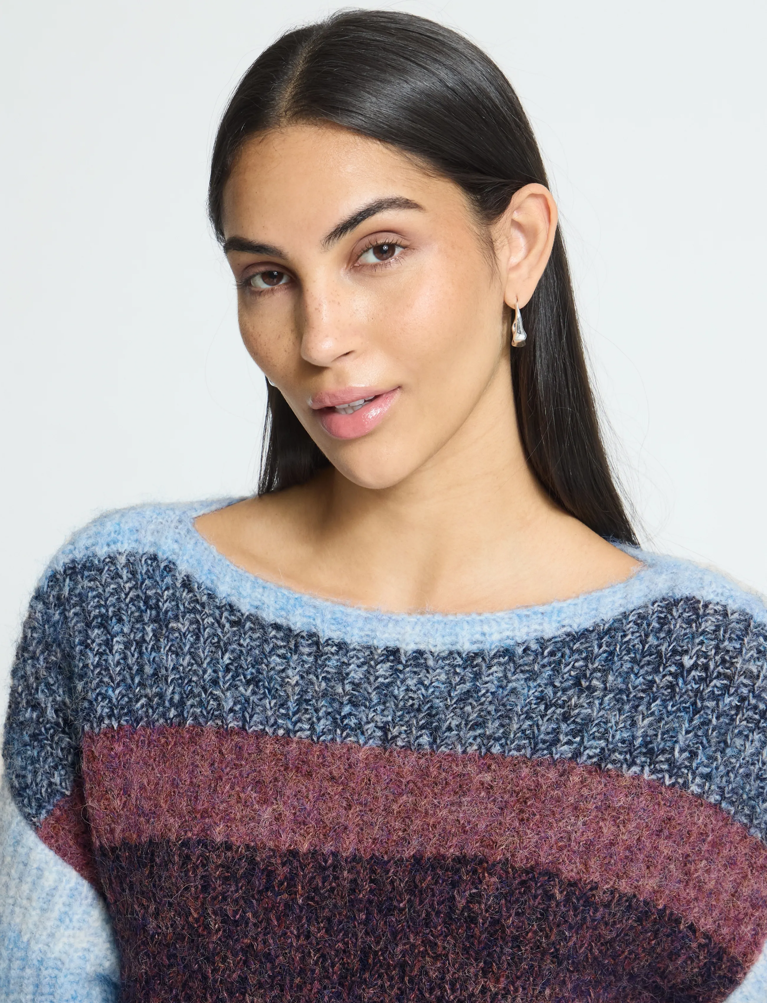 ICHI - IHZULU LS - jumpers - zinfandel blue stripe - 4
