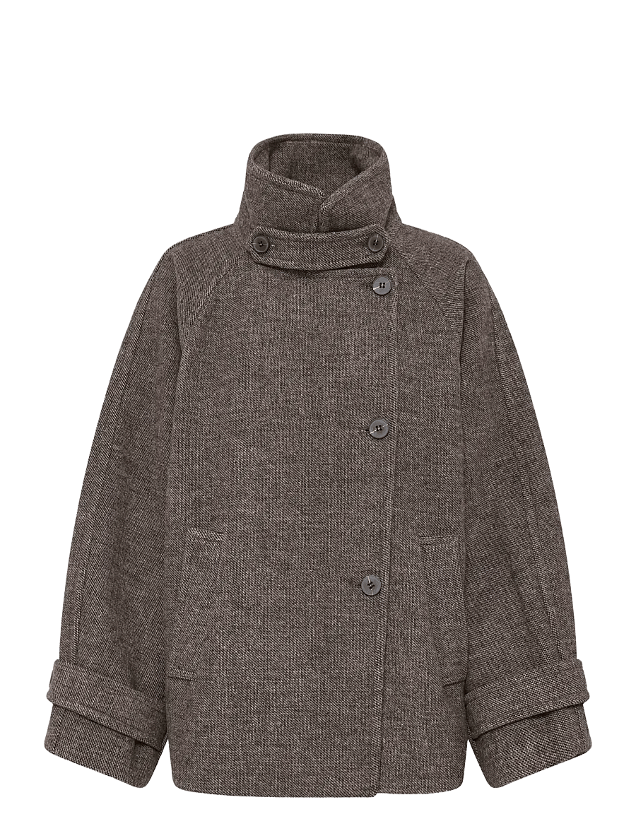 ICHI - IHGAZIVA JA3 - uldjakker - chocolate brown melange - 1