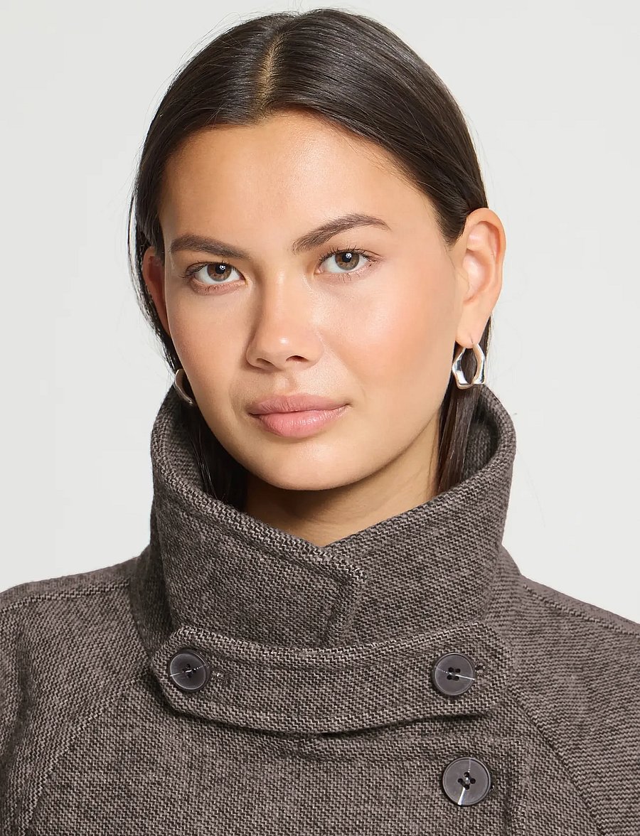 ICHI - IHGAZIVA JA3 - uldjakker - chocolate brown melange - 4