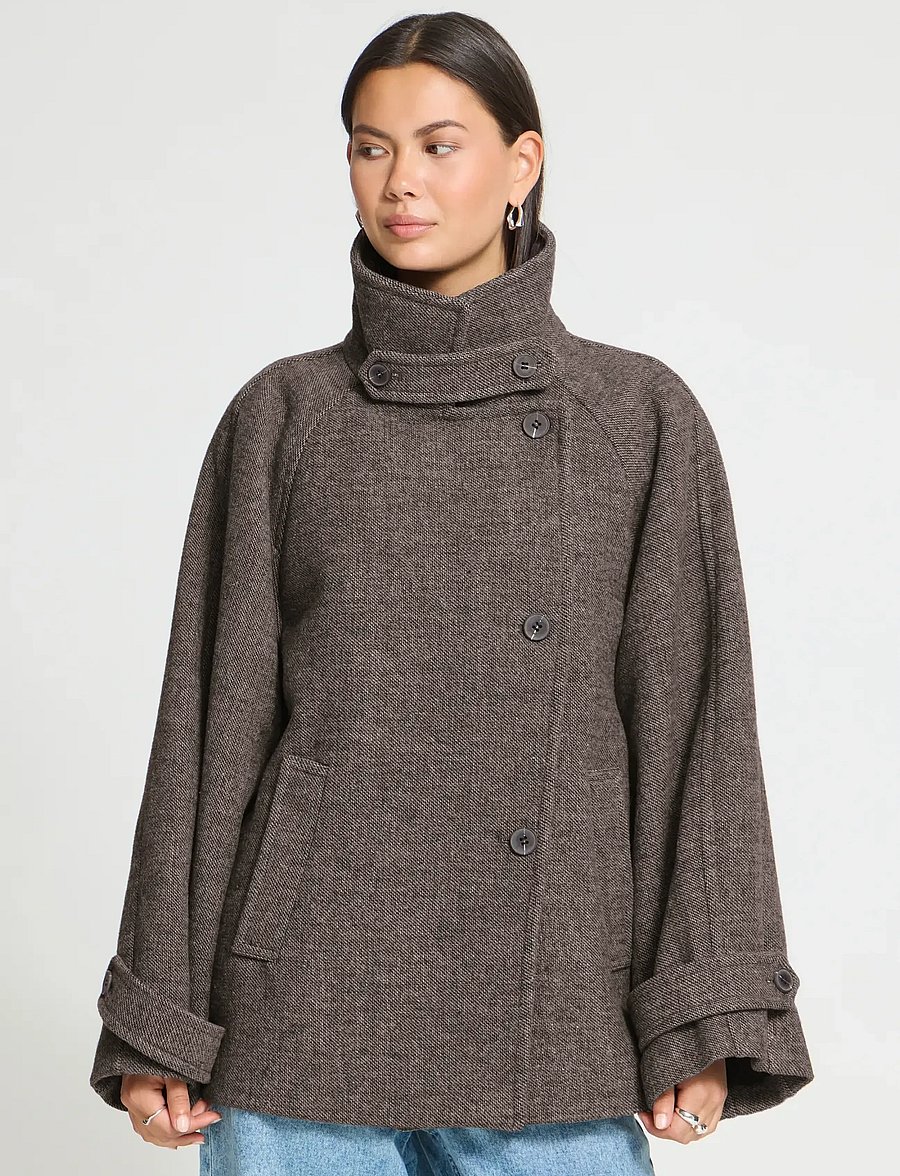 ICHI - IHGAZIVA JA3 - uldjakker - chocolate brown melange - 5