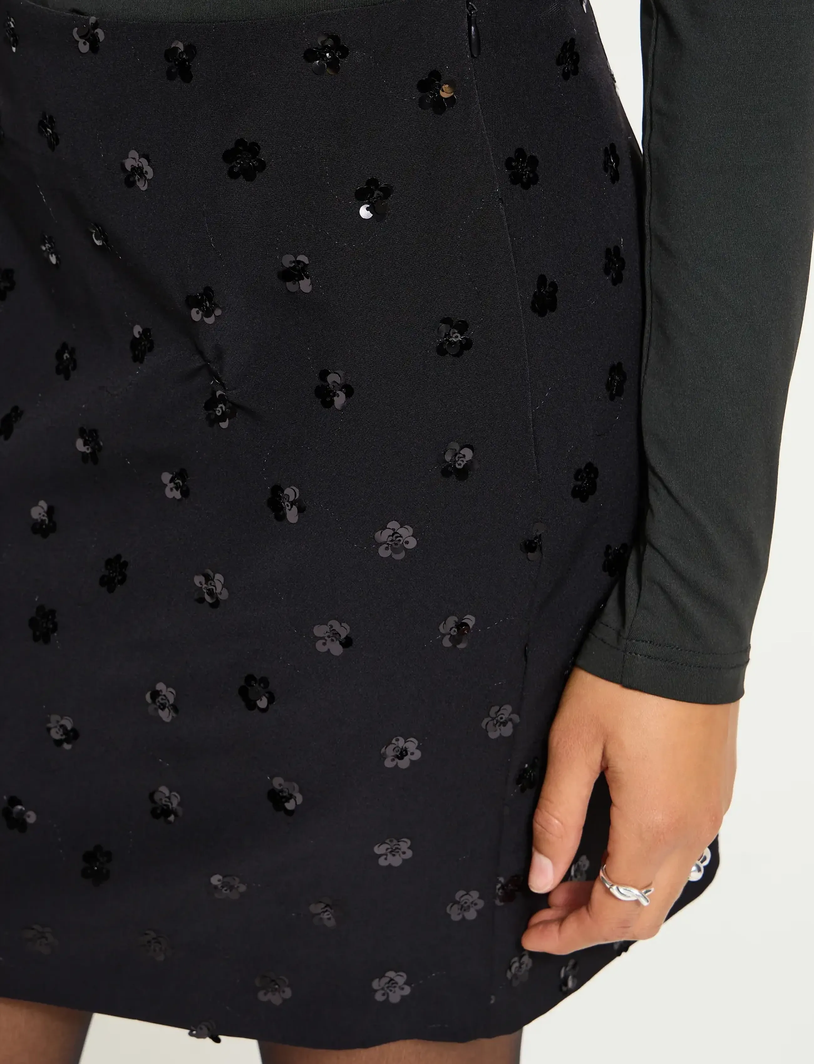 ICHI - IHHARMONIA SK - sequin skirts - black - 3