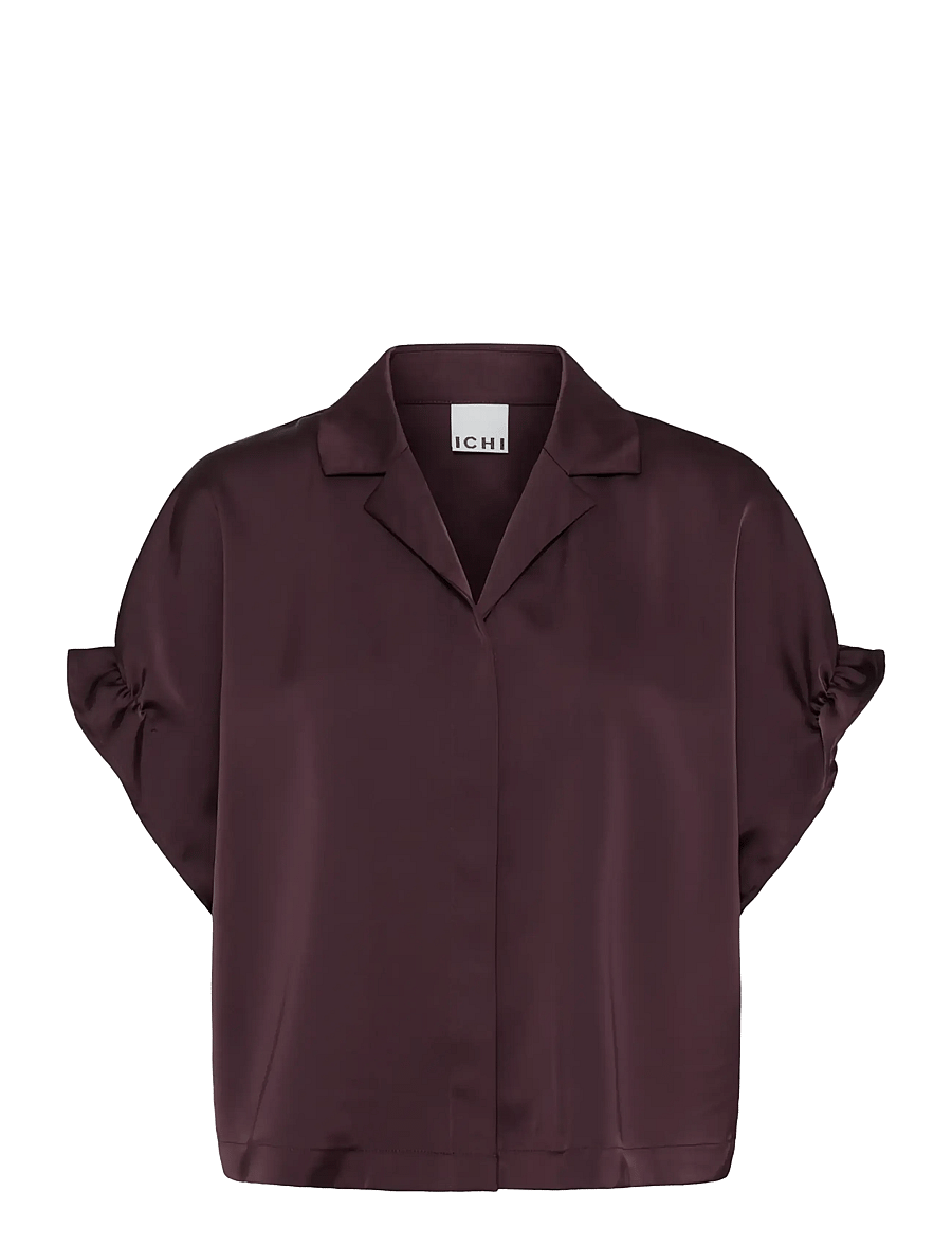 ICHI - IHLETTA THIN SH2 - short-sleeved shirts - fudge - 0