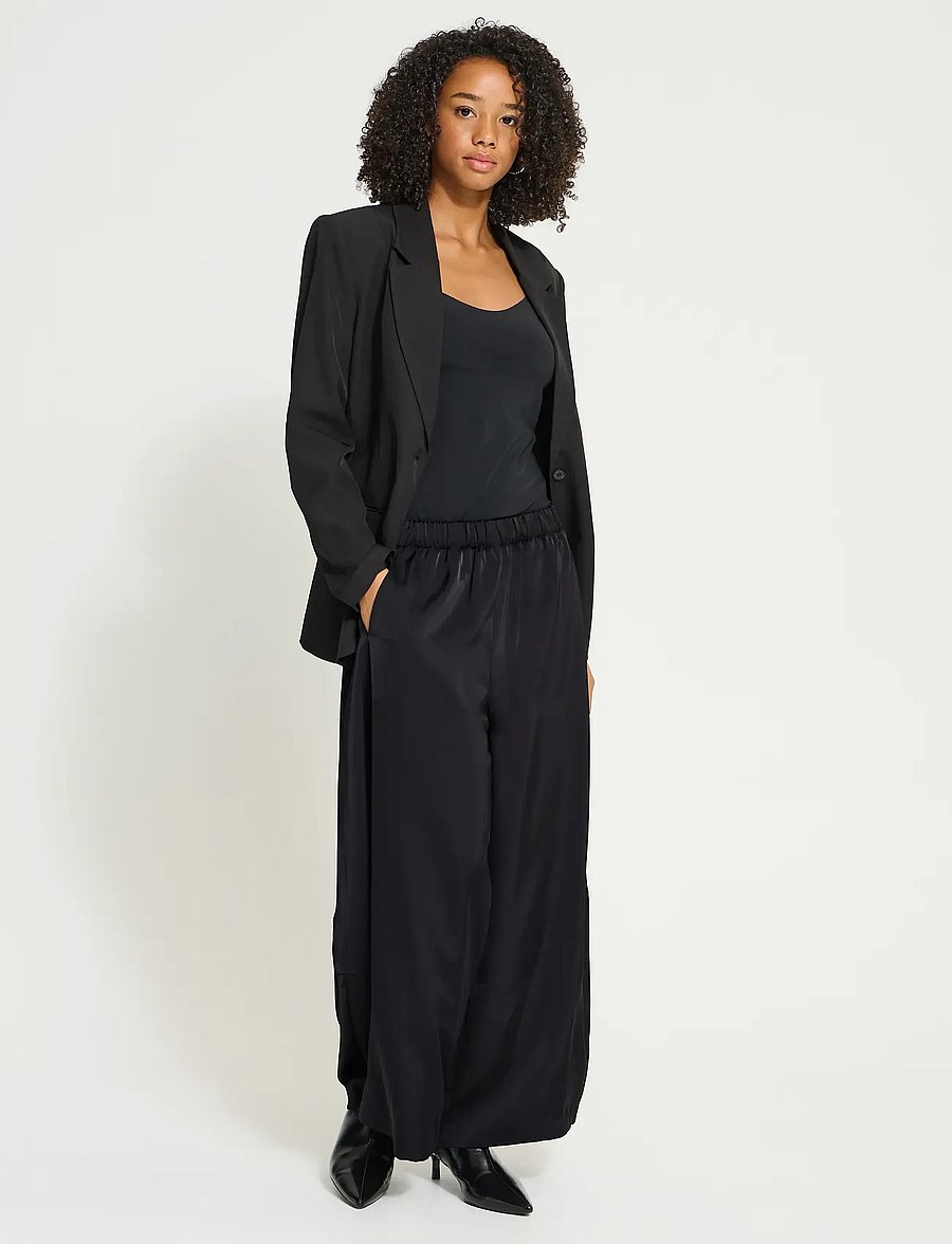 ICHI - IHHARTLEY PA - wide leg trousers - black - 4