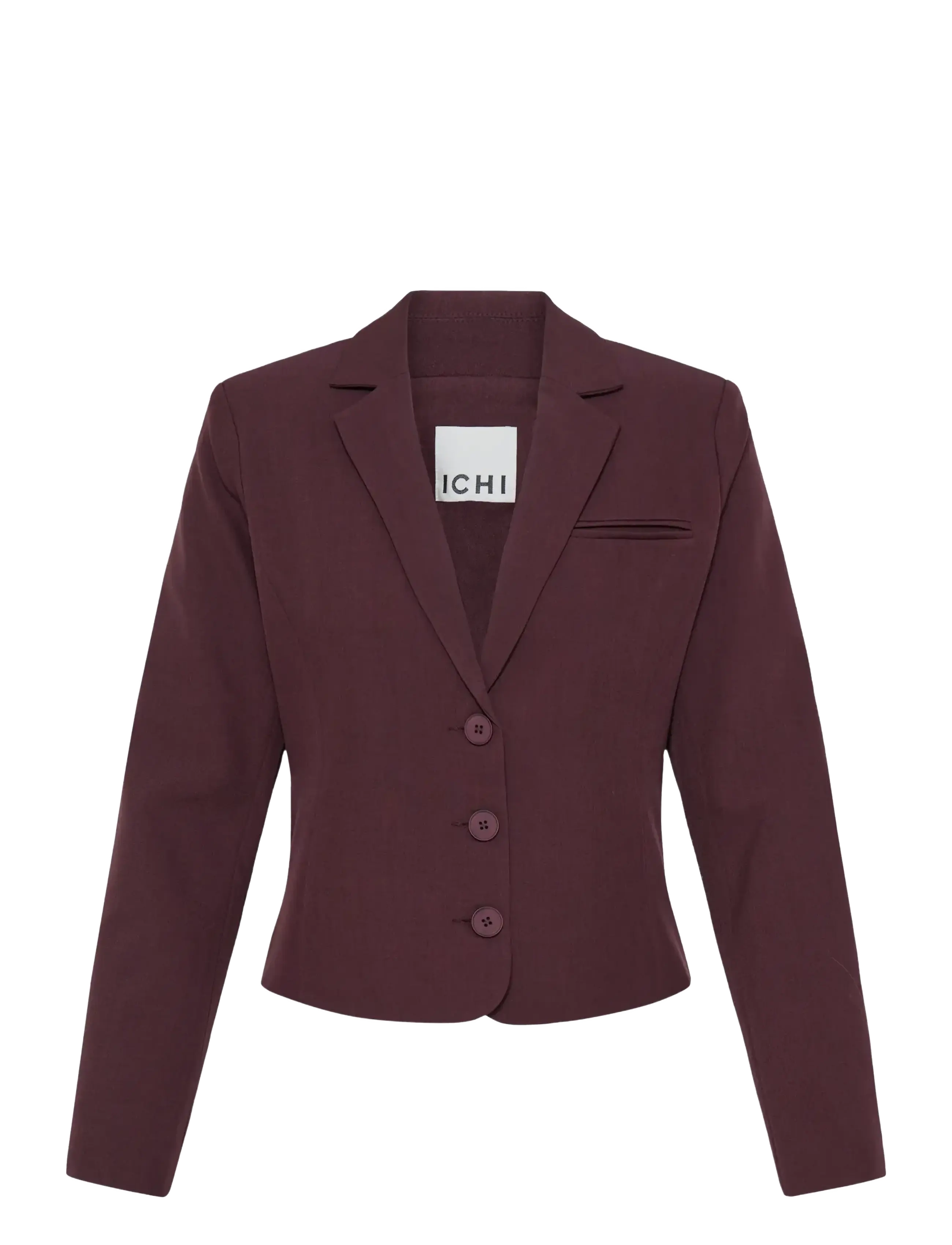 ICHI IHFAVA SHORT BL - Summer in the city - FUDGE MELANGE / burgundy