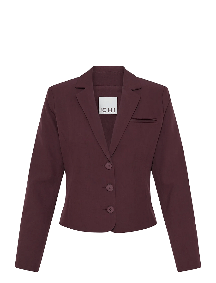 ICHI - IHFAVA SHORT BL - cropped blazers - fudge melange - 0