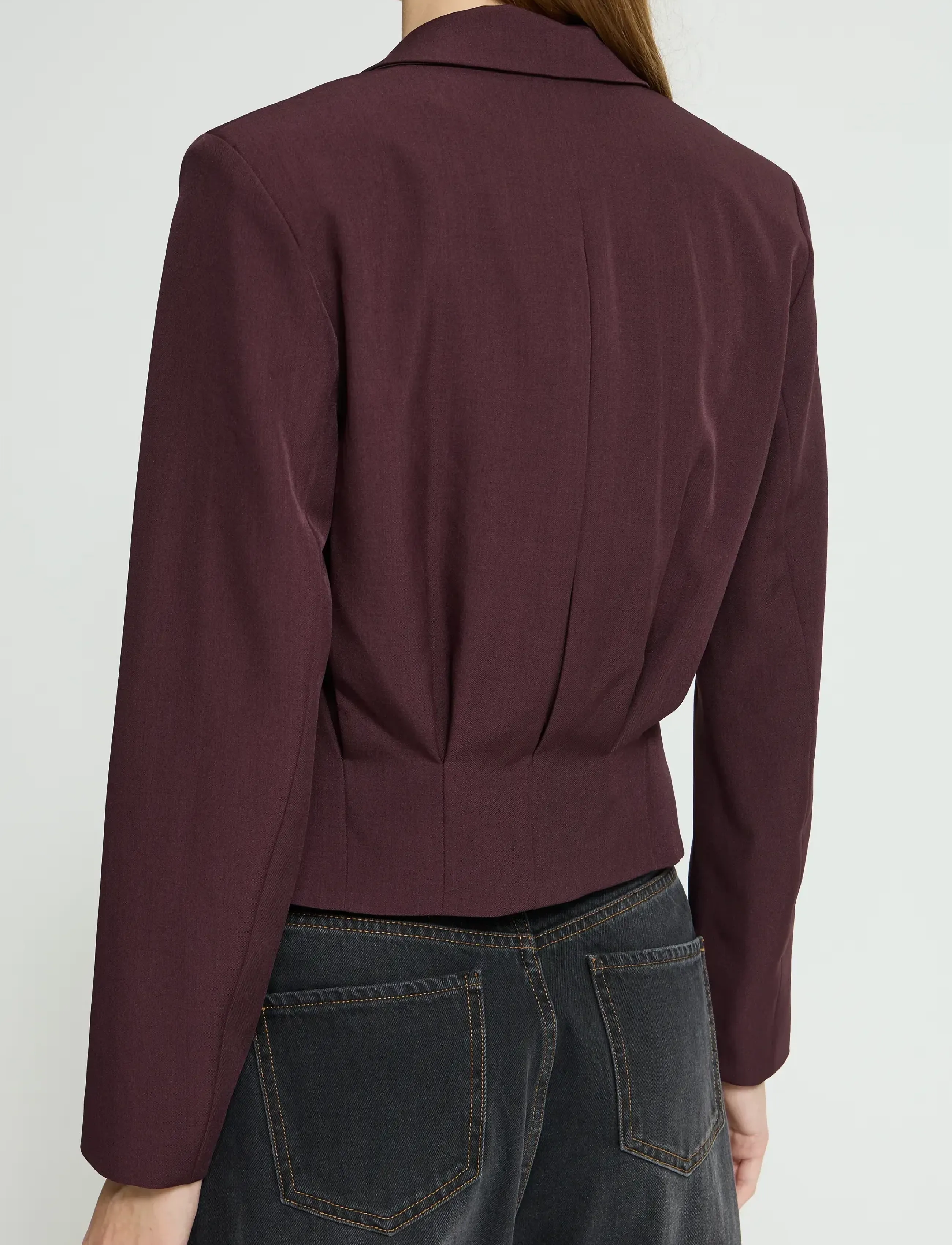 ICHI - IHFAVA SHORT BL - cropped-blazer - fudge melange - 3