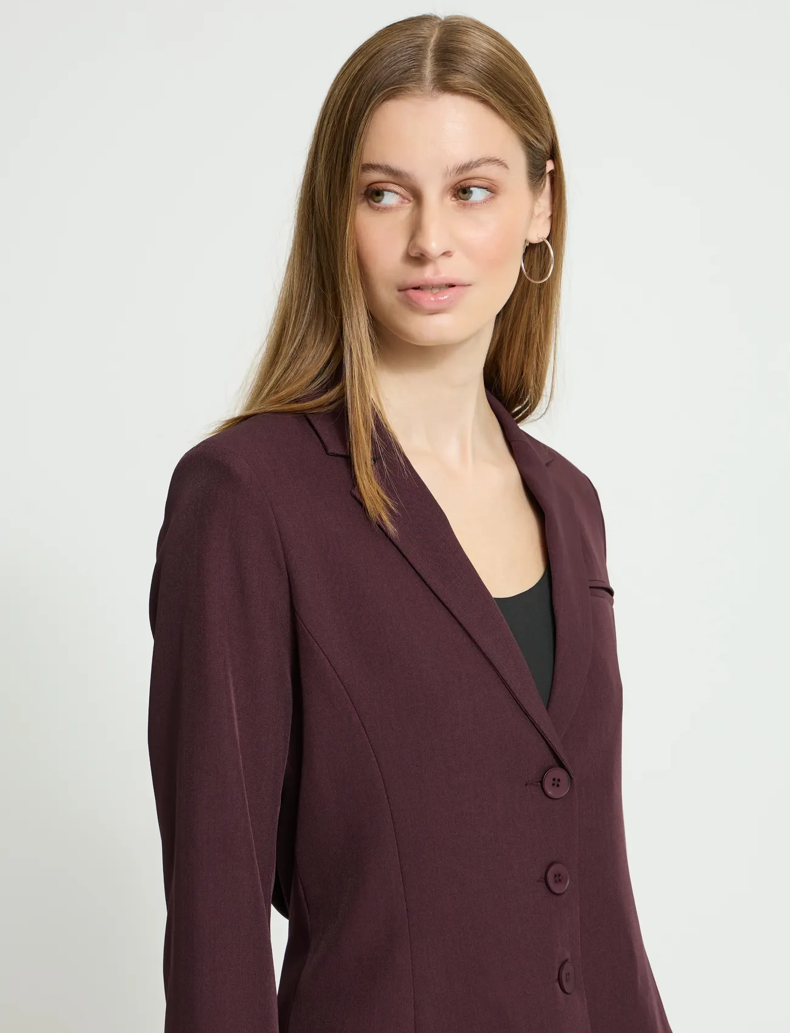 ICHI - IHFAVA SHORT BL - cropped-blazer - fudge melange - 4