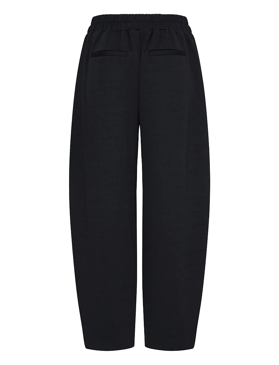 ICHI - IHKATE SPARKELLY BARREL PA - hosen mit geradem bein - black - 2