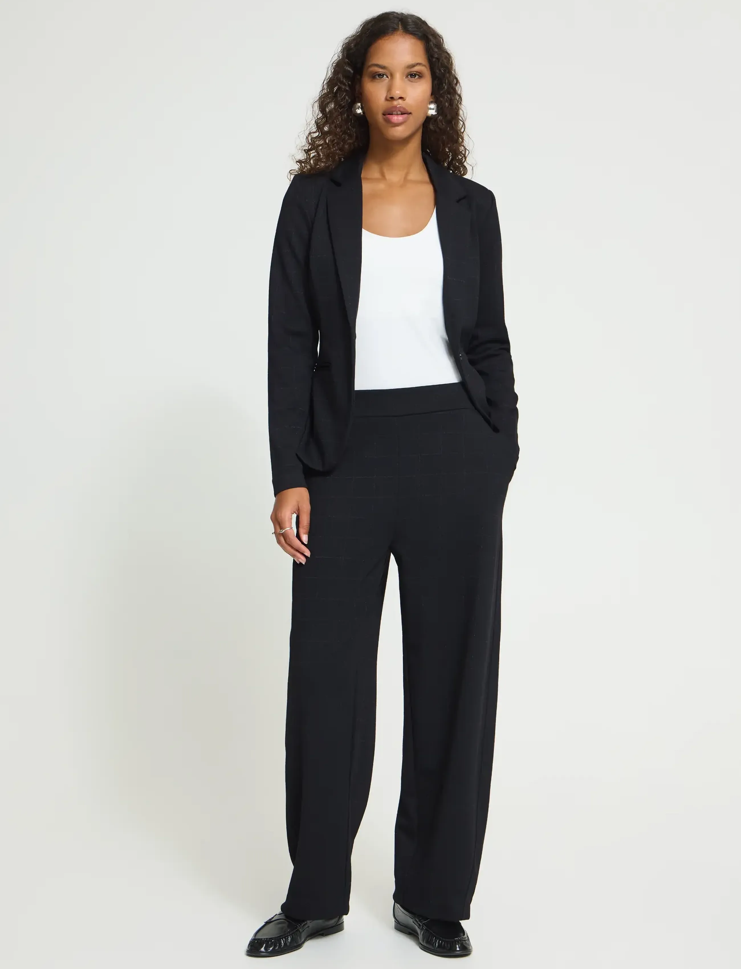ICHI Ihkate Sparkelly Barrel Pa, Damen, Barrel Hose, Schwarz, Gr.S