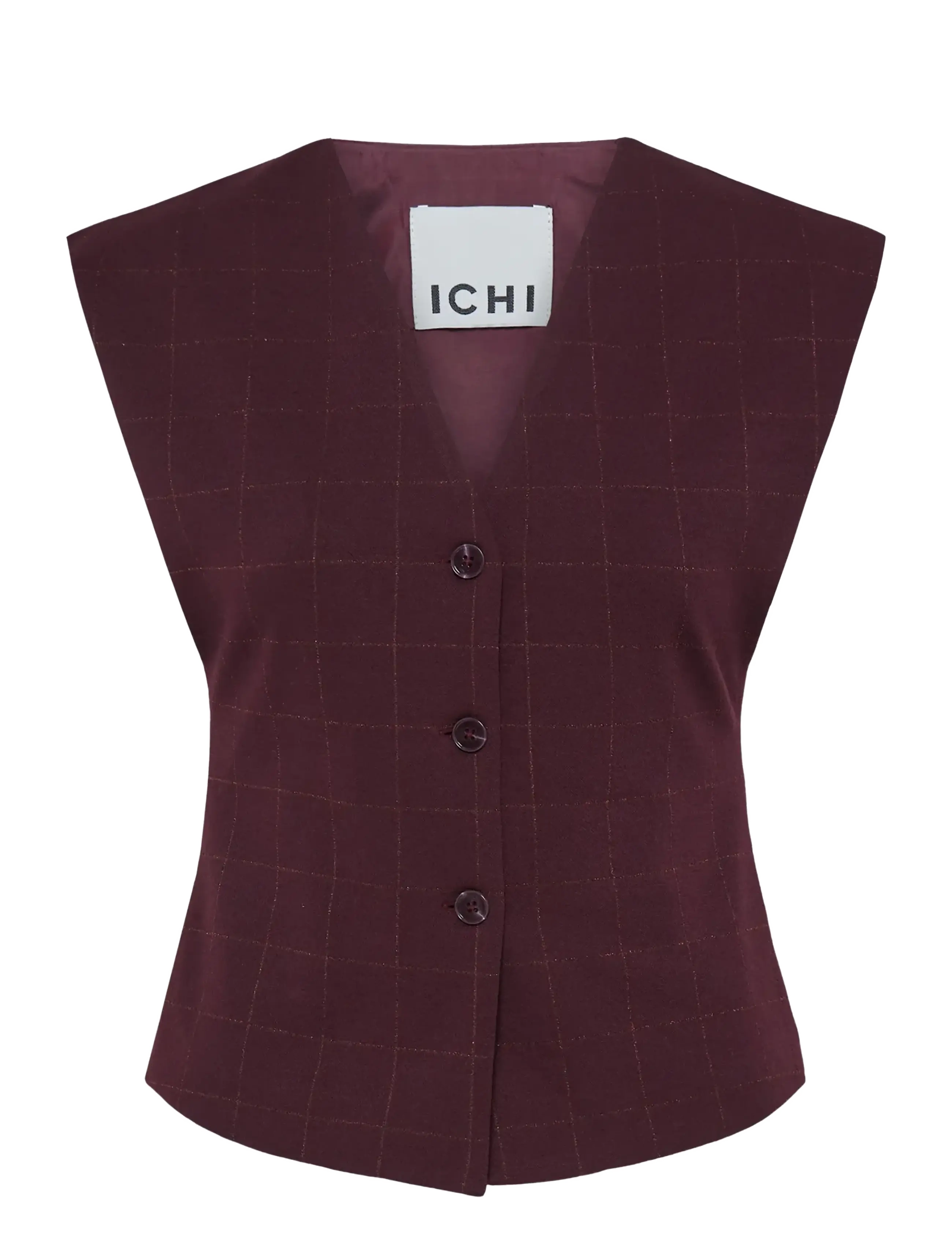 ICHI IHKATE SPARKELLY WA - Transitional Layering - FUDGE / burgundy