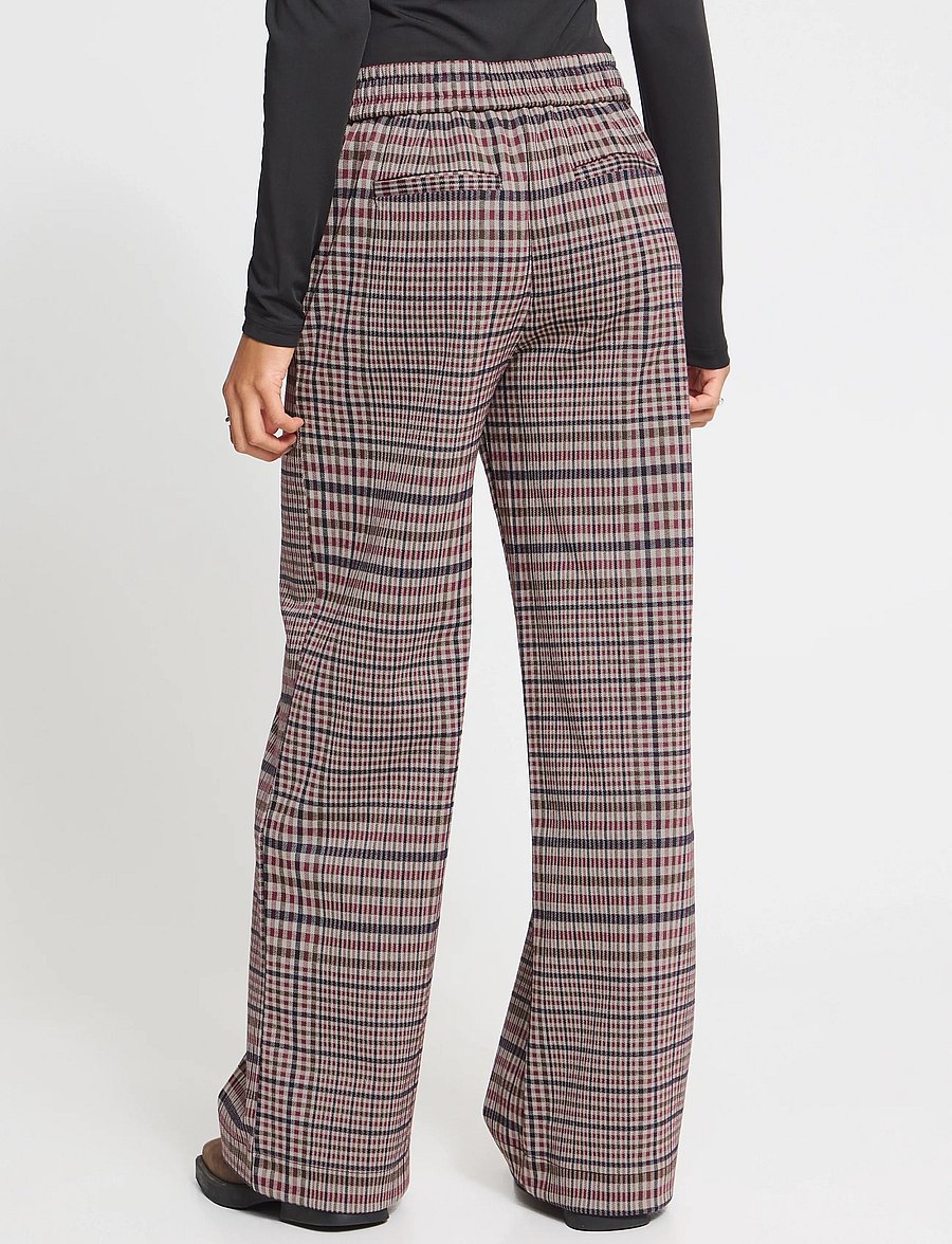 ICHI - IHKATE CHECKIT PA3 - straight leg trousers - big check - 3