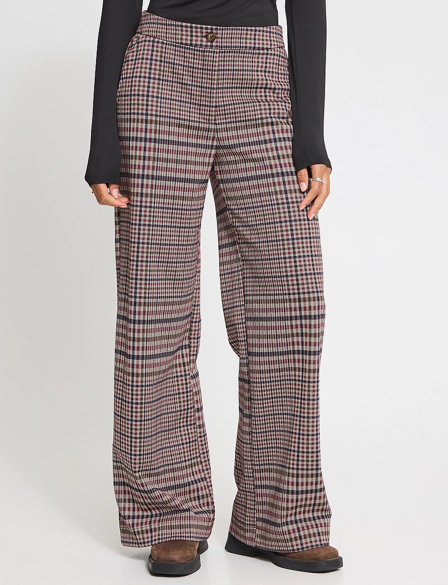 ICHI - IHKATE CHECKIT PA3 - straight leg trousers - big check - 5