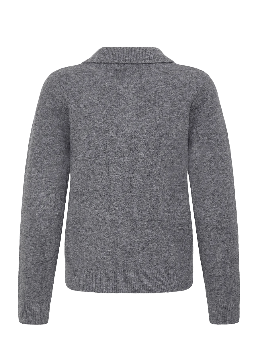 ICHI - IHDASILA POLO LS - pullover - dark grey mlg harlekin - 2