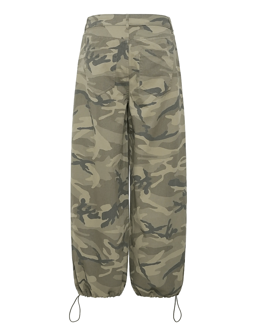 ICHI - IHXCARMOCA PA - hosen mit geradem bein - camo green - 1