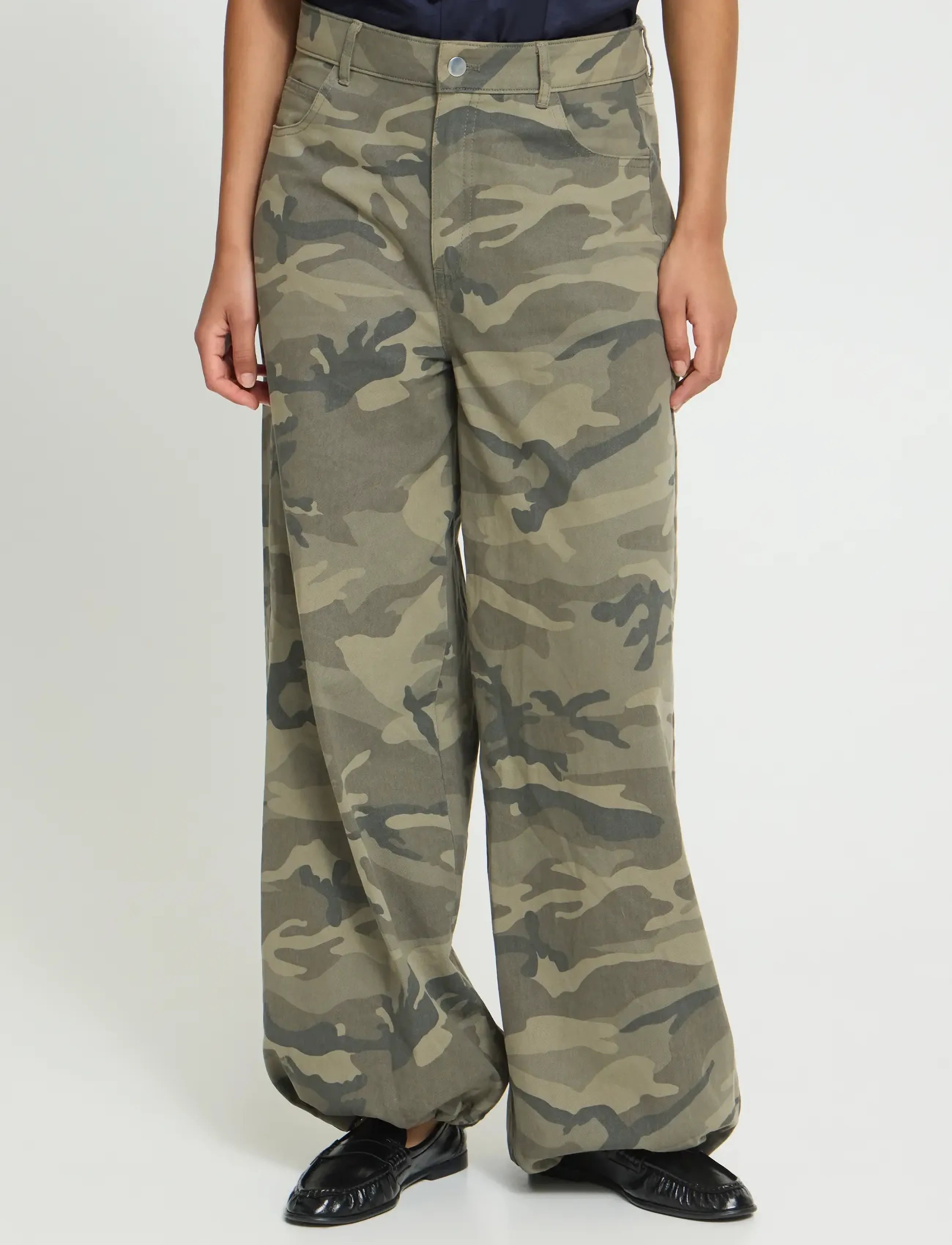 ICHI - IHXCARMOCA PA - hosen mit geradem bein - camo green - 2