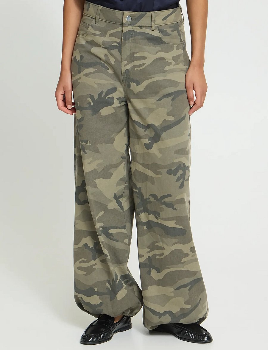 ICHI - IHXCARMOCA PA - hosen mit geradem bein - camo green - 2