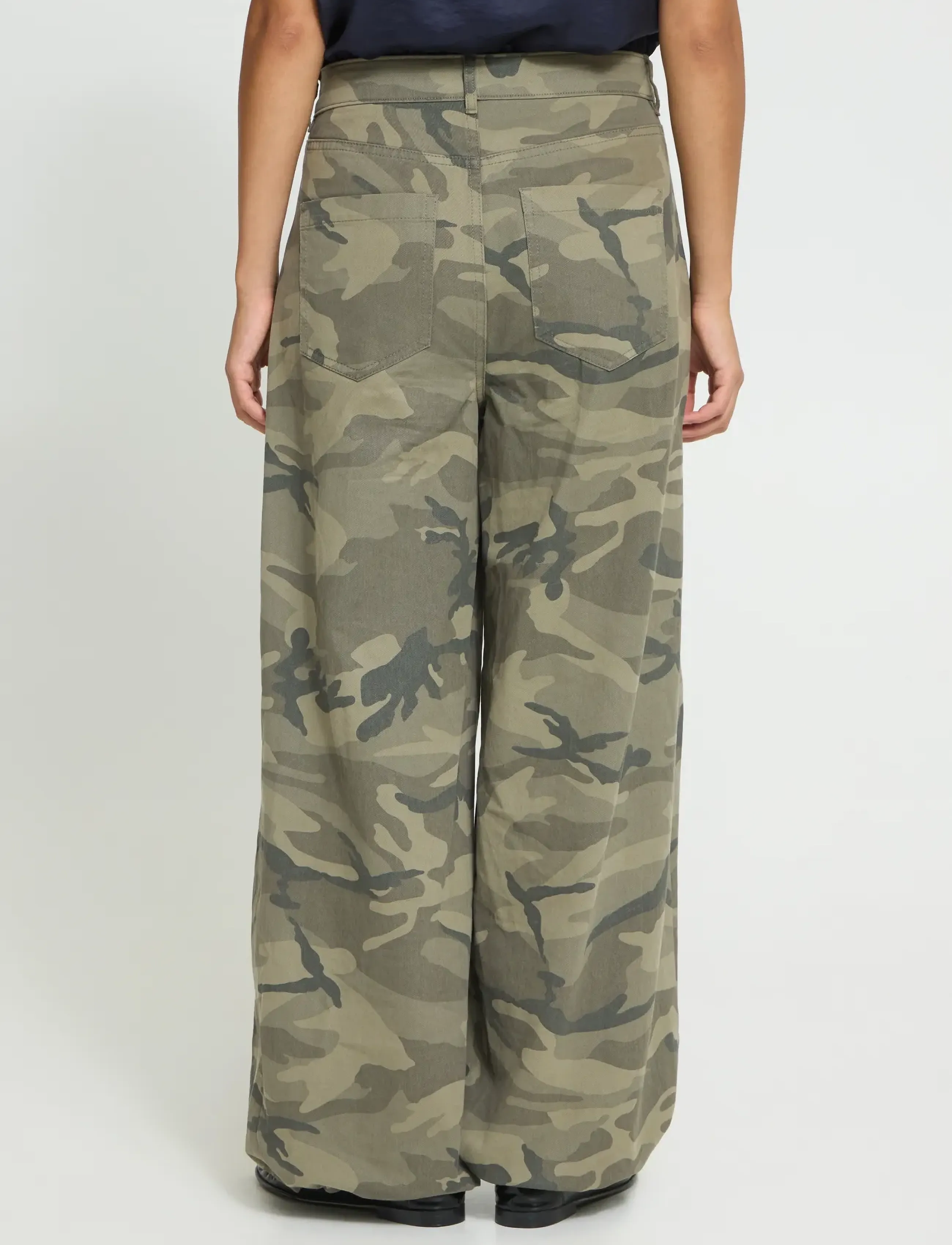 ICHI - IHXCARMOCA PA - hosen mit geradem bein - camo green - 3