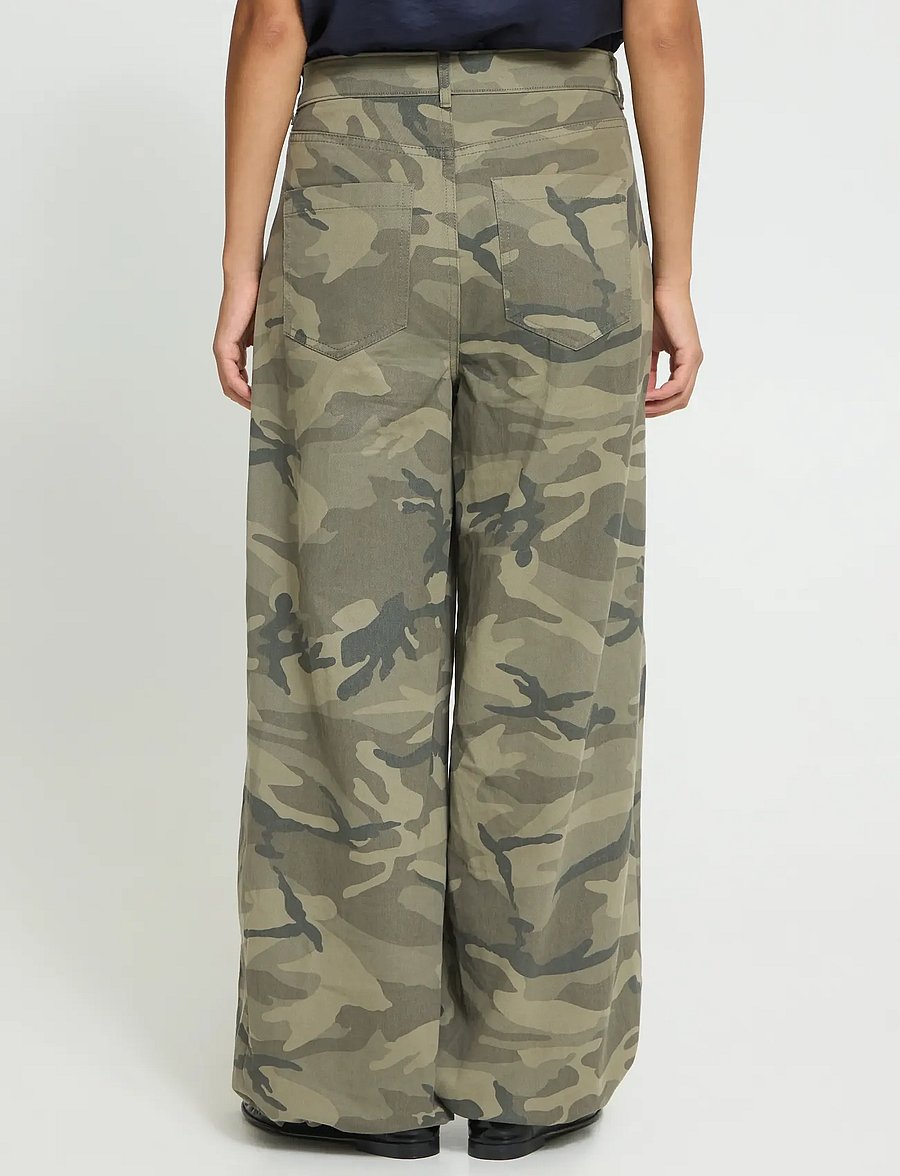 ICHI - IHXCARMOCA PA - hosen mit geradem bein - camo green - 3