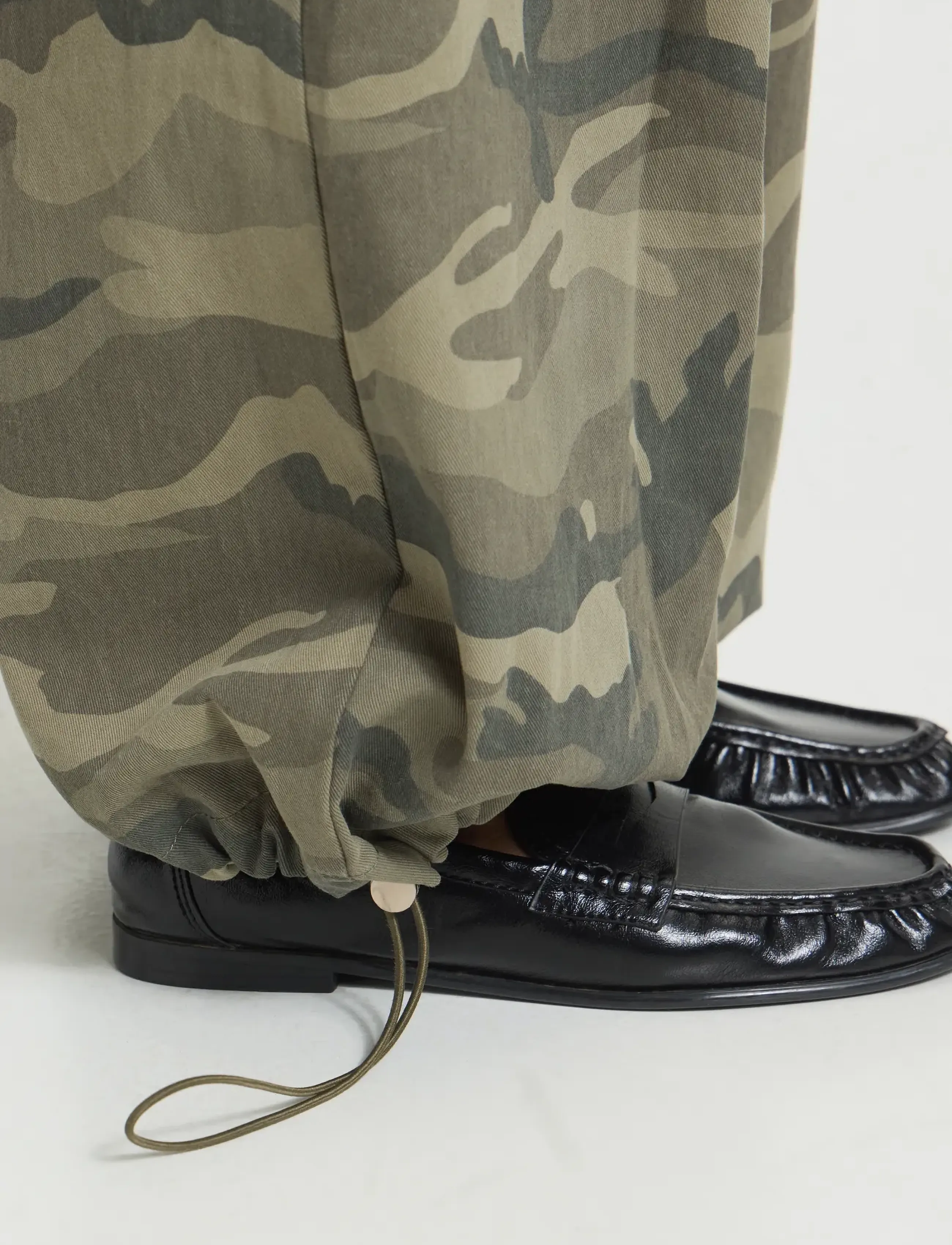 ICHI - IHXCARMOCA PA - hosen mit geradem bein - camo green - 5
