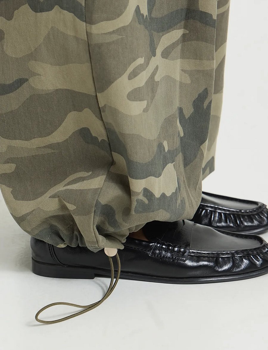 ICHI - IHXCARMOCA PA - hosen mit geradem bein - camo green - 5
