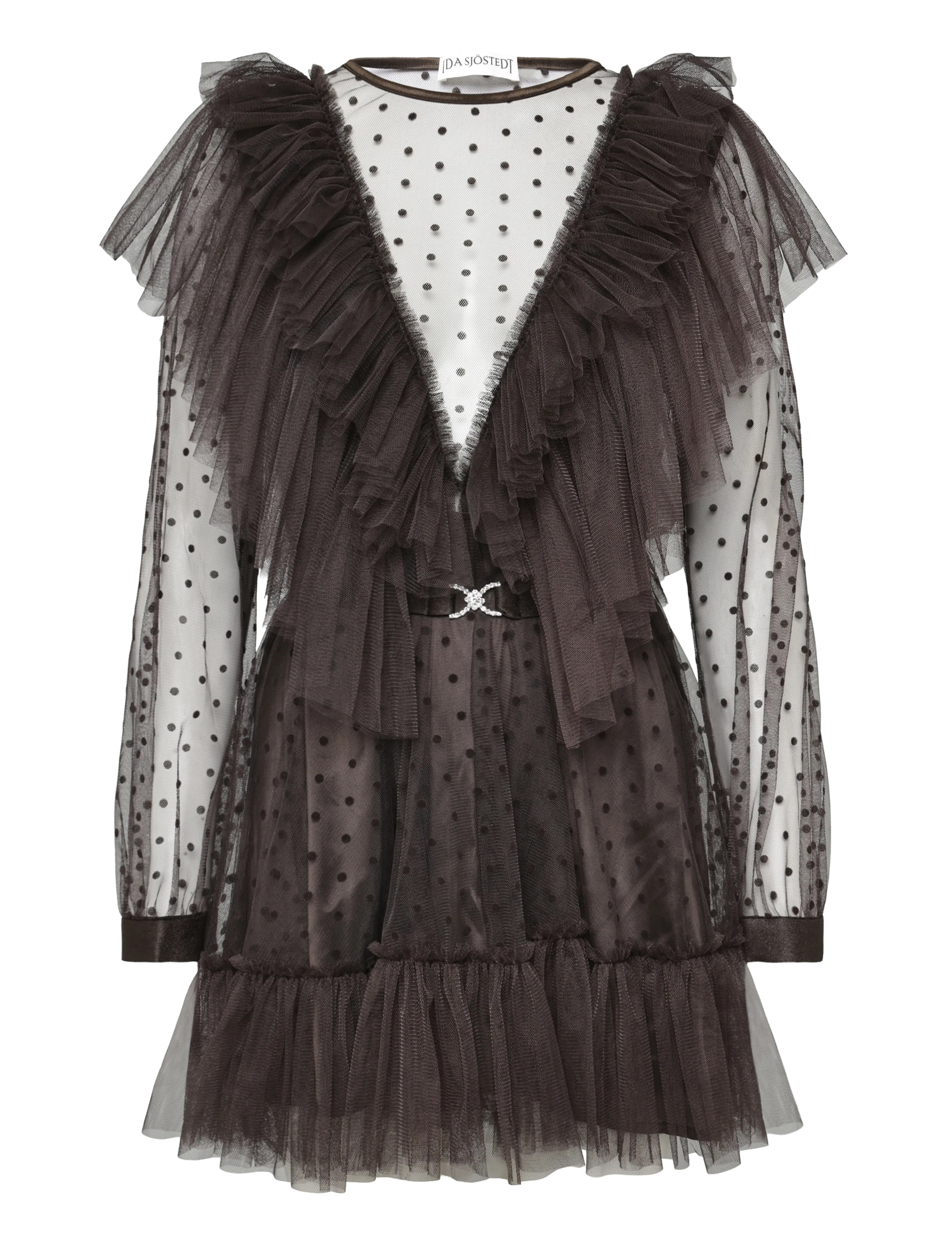 Ida Sjöstedt - PAIGE DRESS - pidulikud kleidid - dark brown - 1