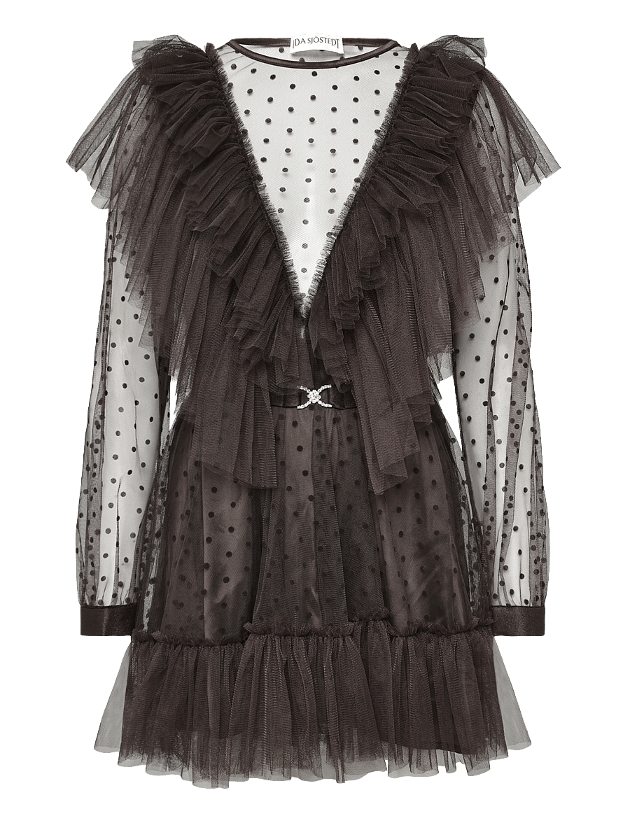 Ida Sjöstedt - PAIGE DRESS - pidulikud kleidid - dark brown - 1