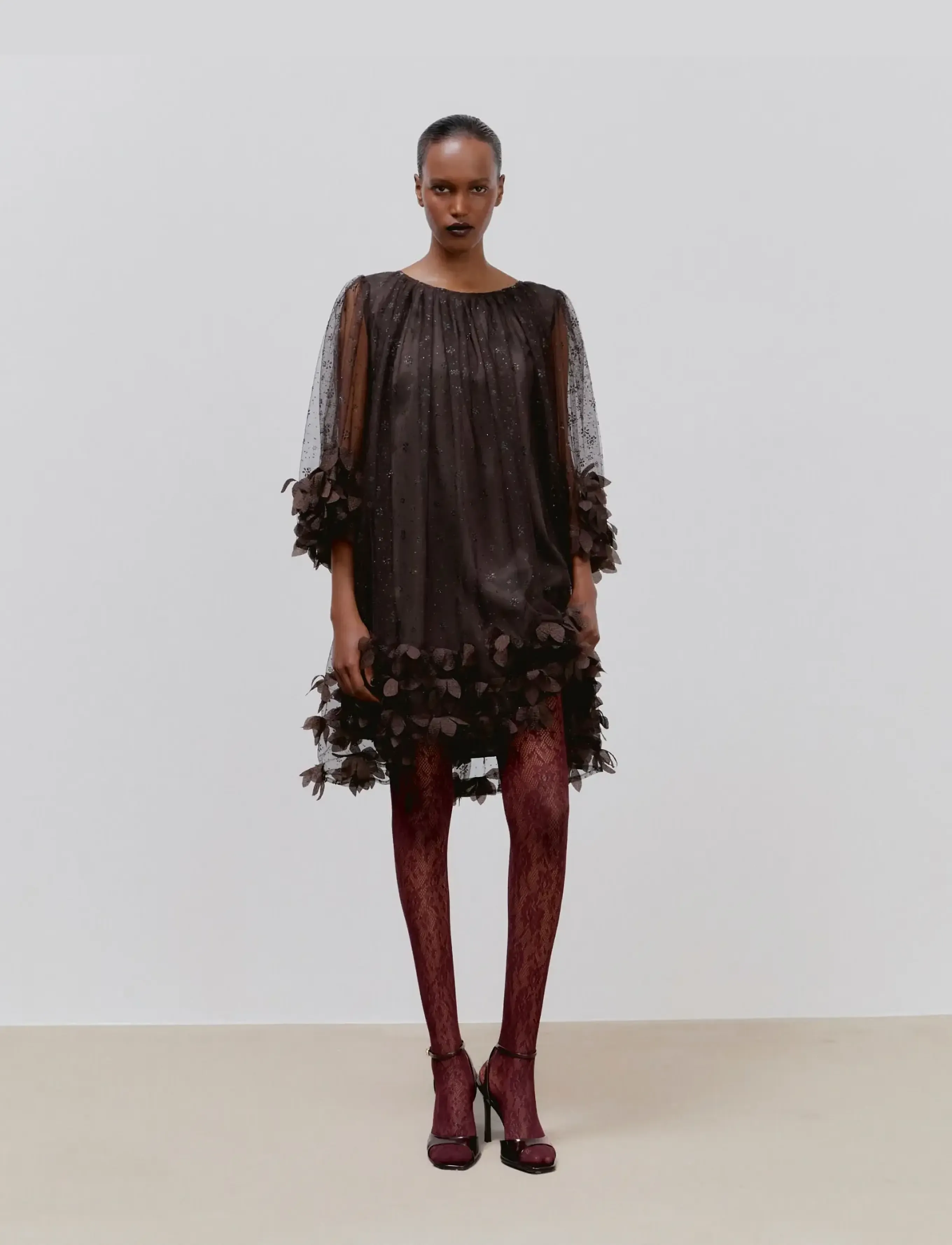 Ida Sjöstedt RIVER DRESS - Festklänningar - DARK BROWN/BLACK GLITTER / brown