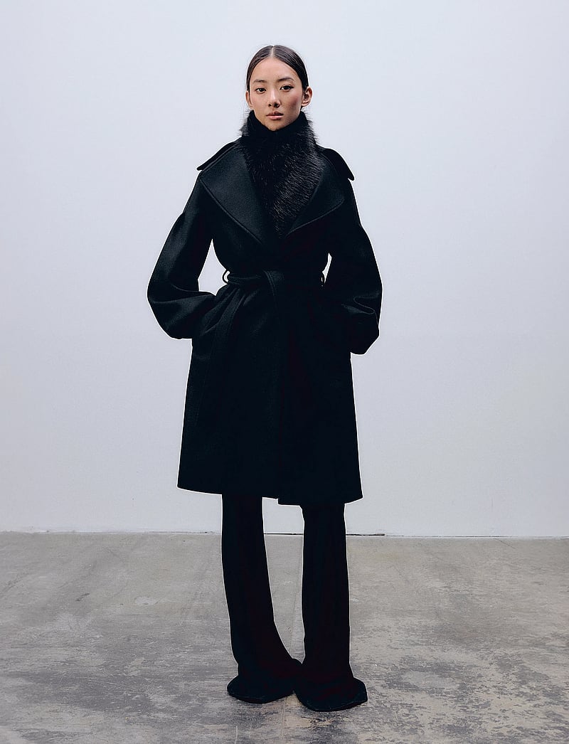 Ida Sjöstedt - COLETTE COAT - uldfrakker - black - 0