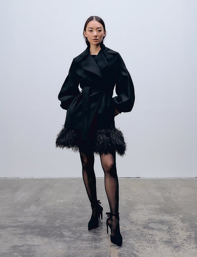 Ida Sjöstedt - VINNIE WOOL JACKET - villased jakid - black - 0