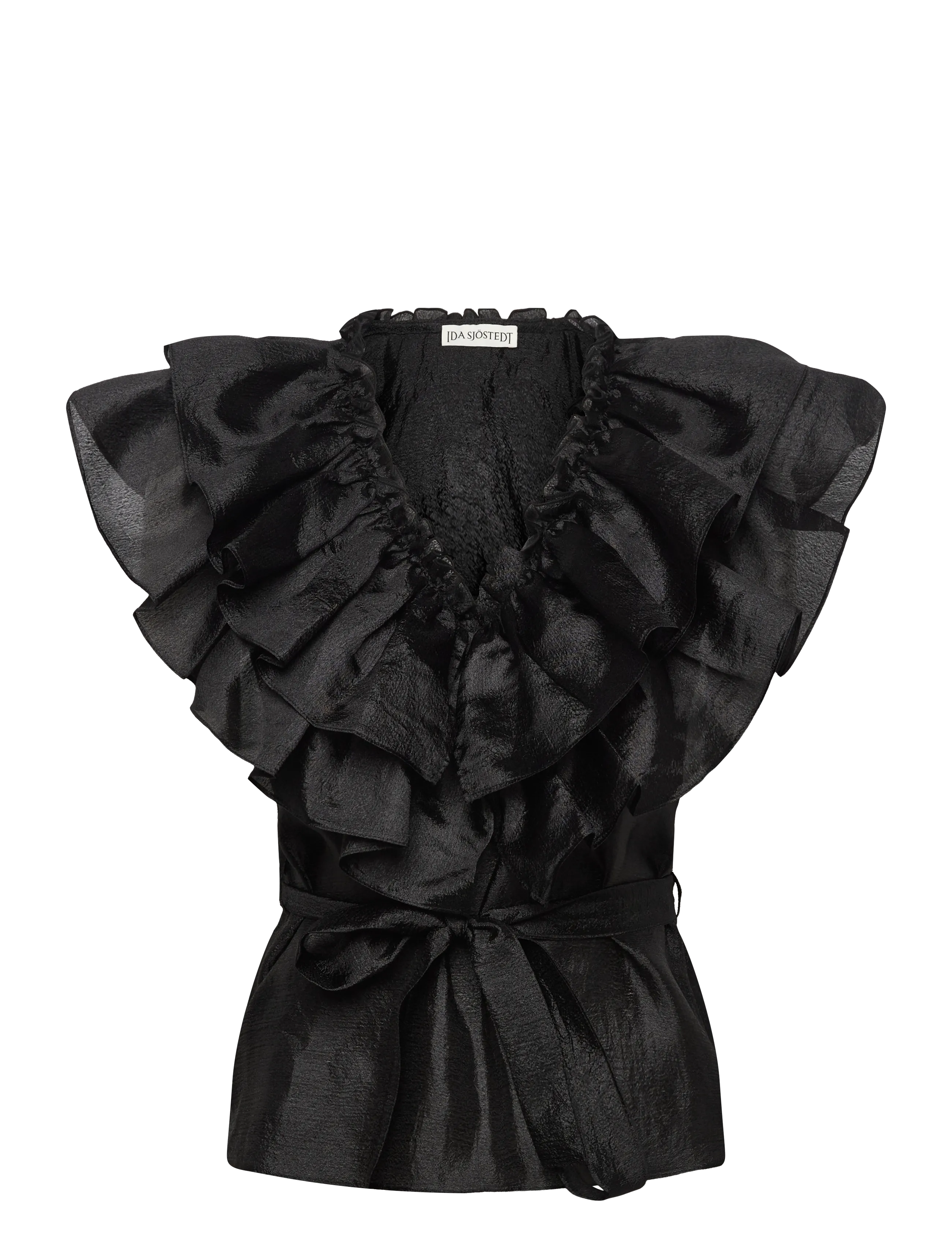 Ida Sjöstedt EYRA TOP - Feest tops - BLACK / black