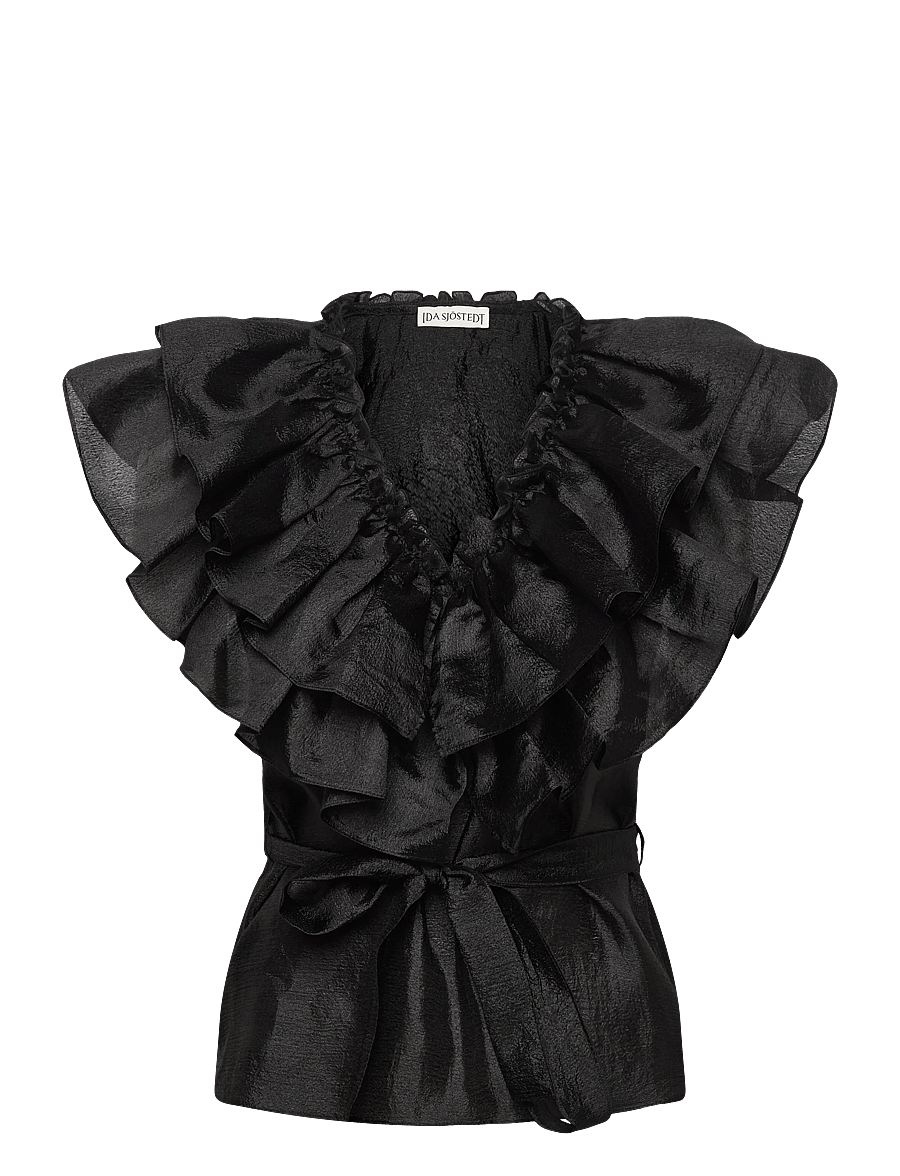 Ida Sjöstedt - EYRA TOP - Ärmellose tops - black - 1