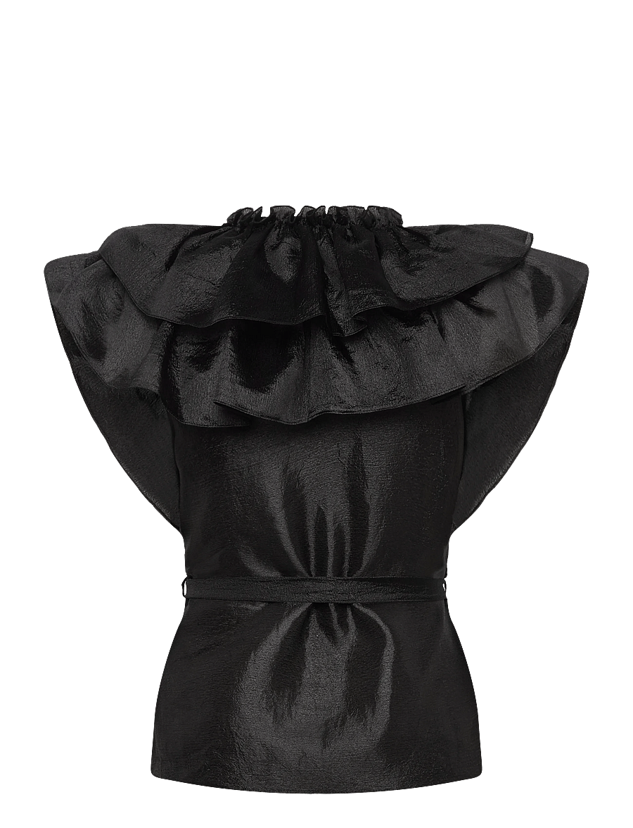 Ida Sjöstedt - EYRA TOP - Ärmellose tops - black - 2