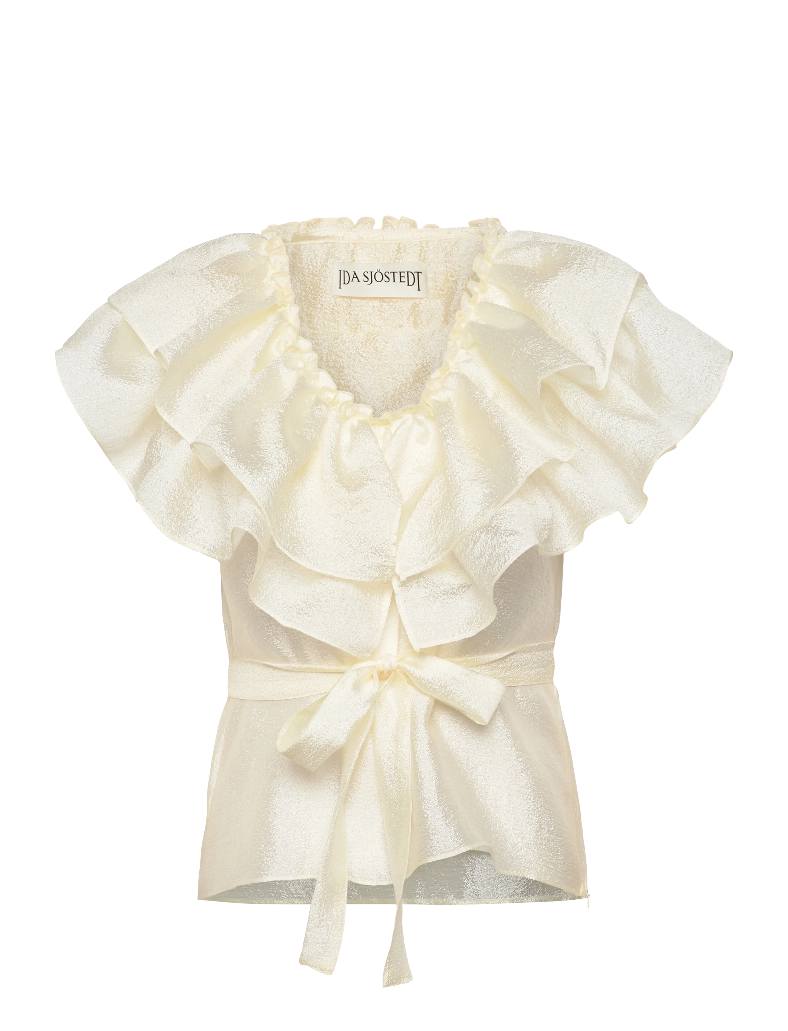 IDA SJÖSTEDT Eyra Oberteil Cream - 40 - Damen