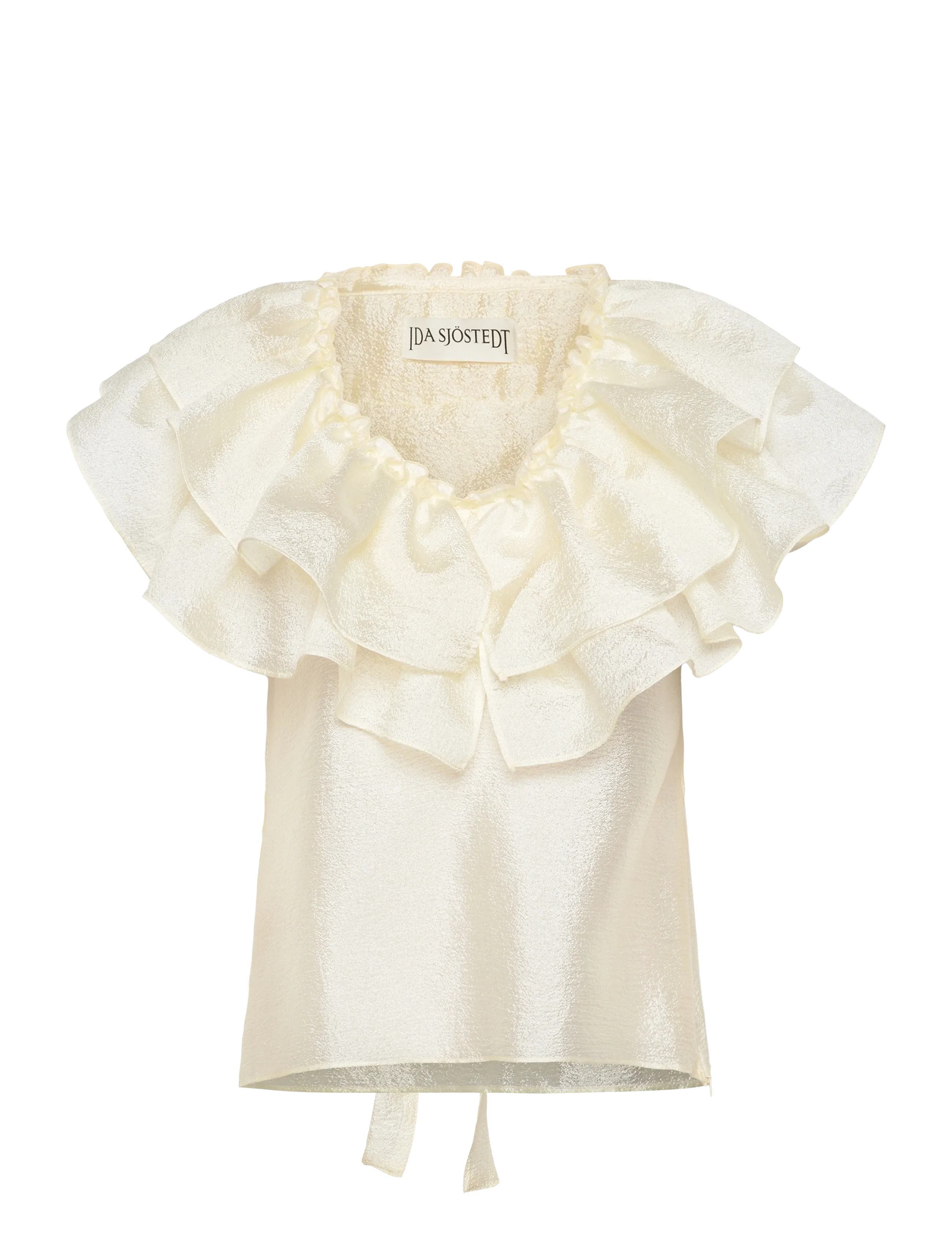 Ida Sjöstedt - EYRA TOP - kurzämlige blusen - cream white - 2