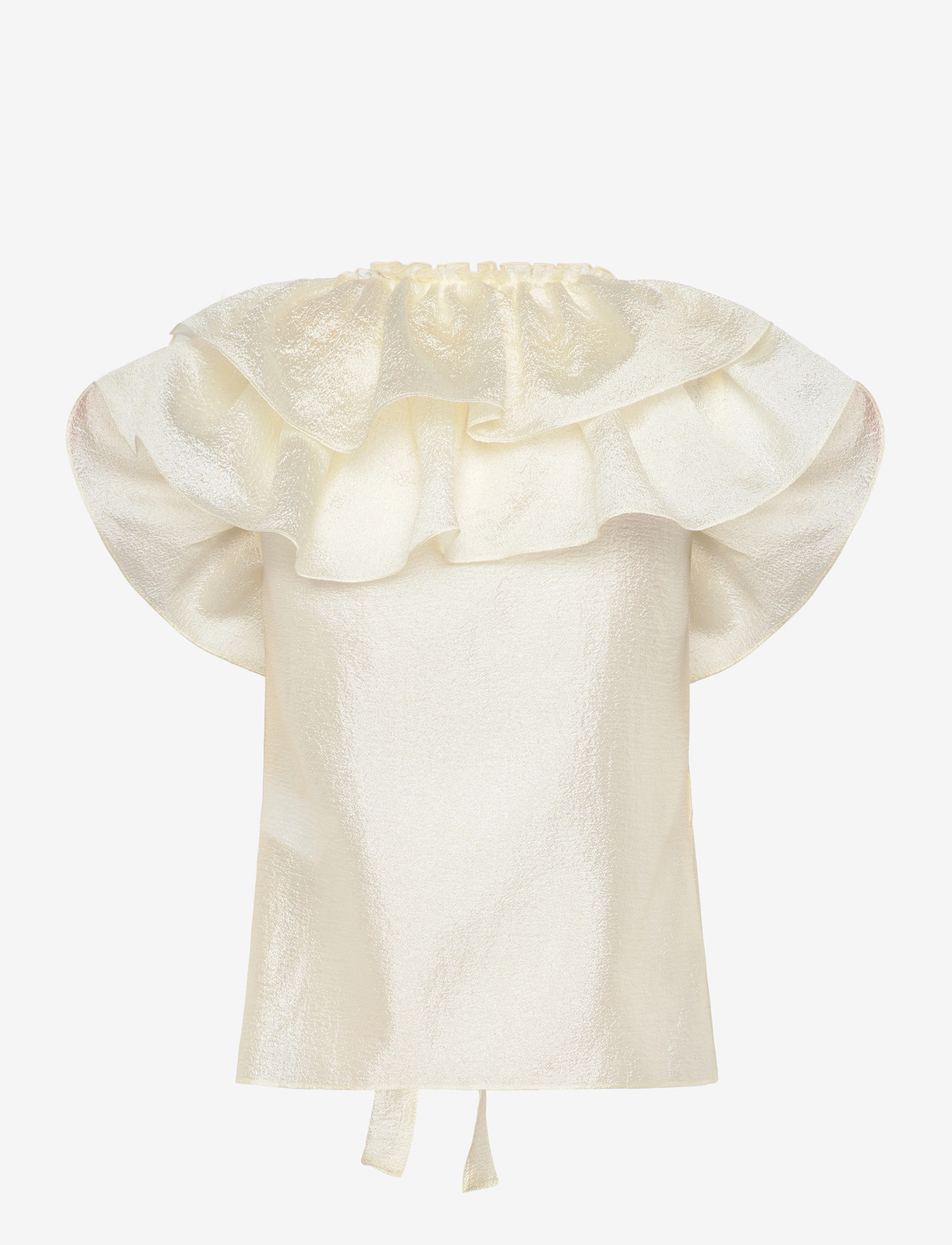 Ida Sjöstedt - EYRA TOP - lühikeste varrukatega pluusid - cream white - 3